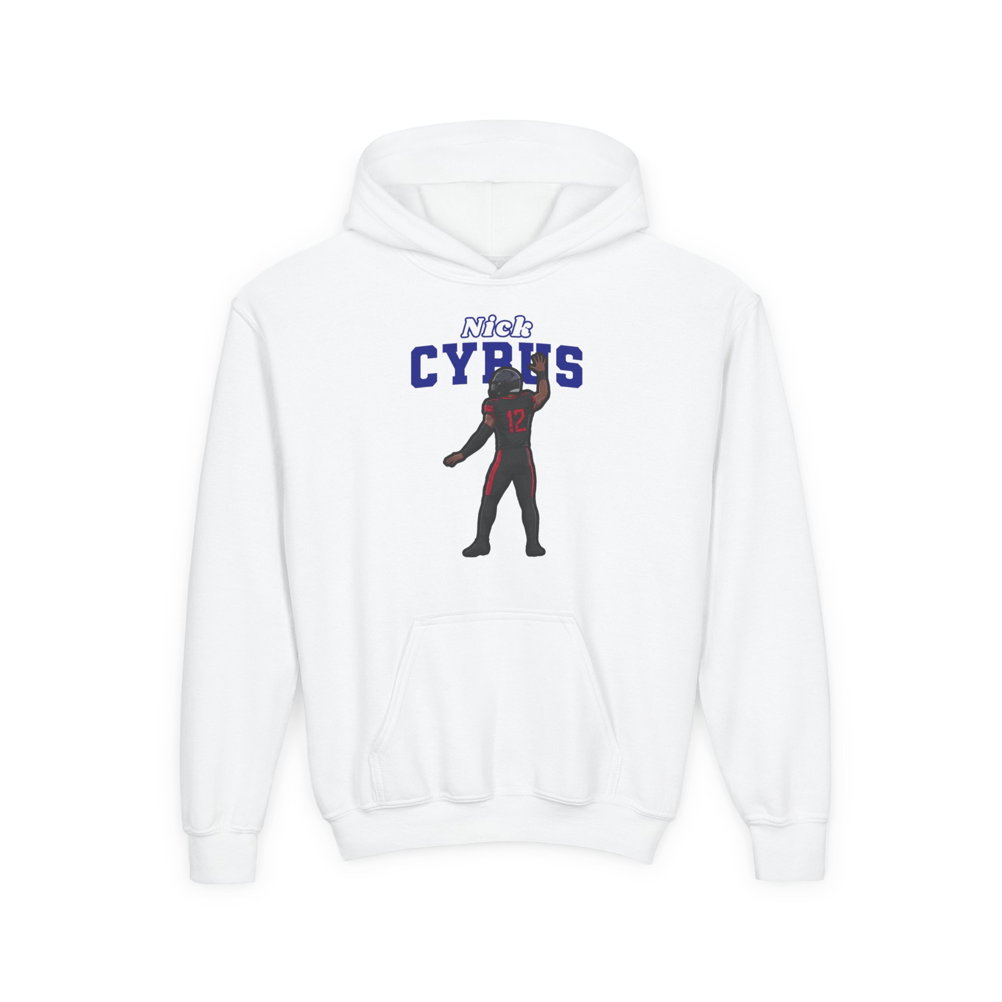 Youth Hoodie — character_name_arch in White