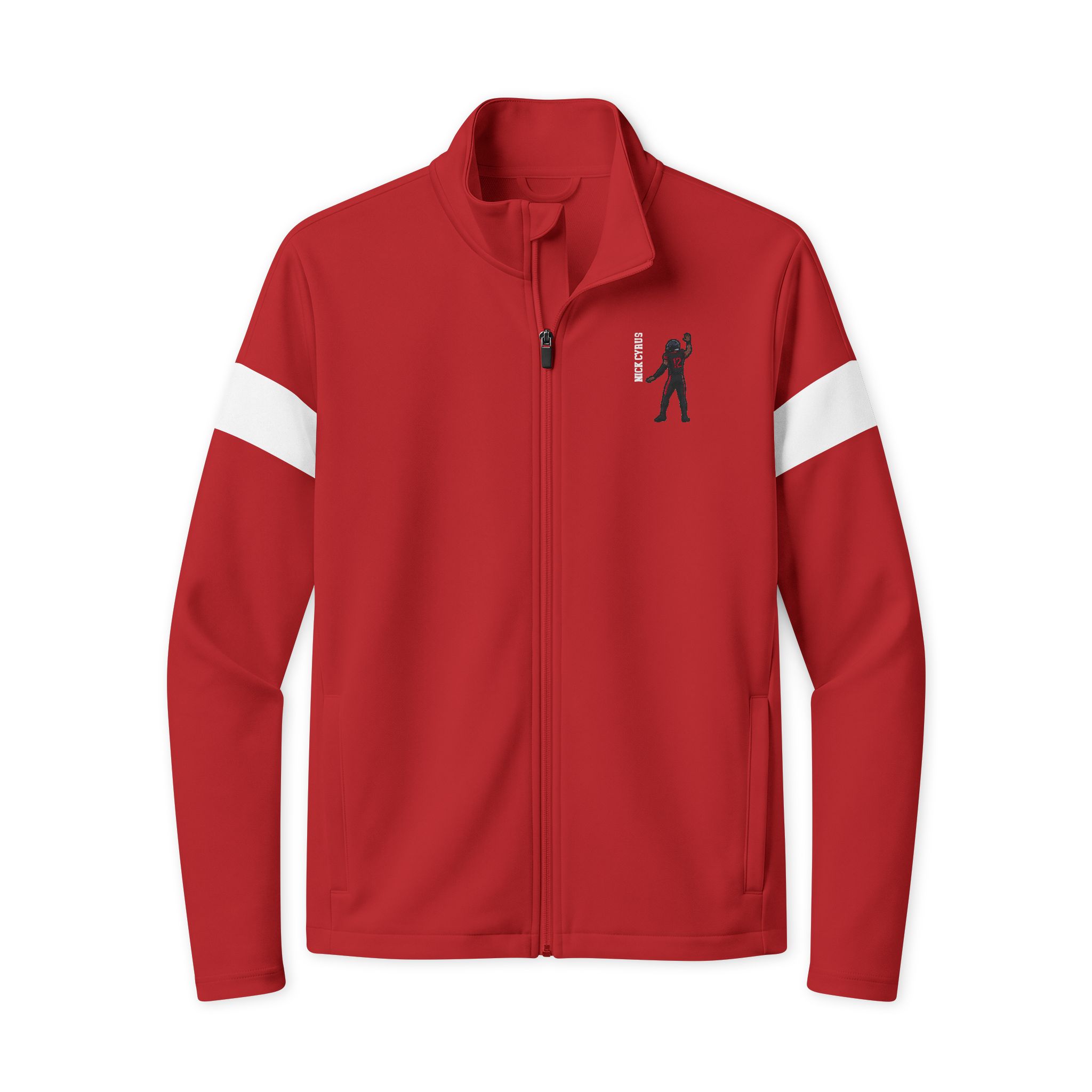 Travel Full-Zip Jacket — character_name_vertical in Deep Red/ White