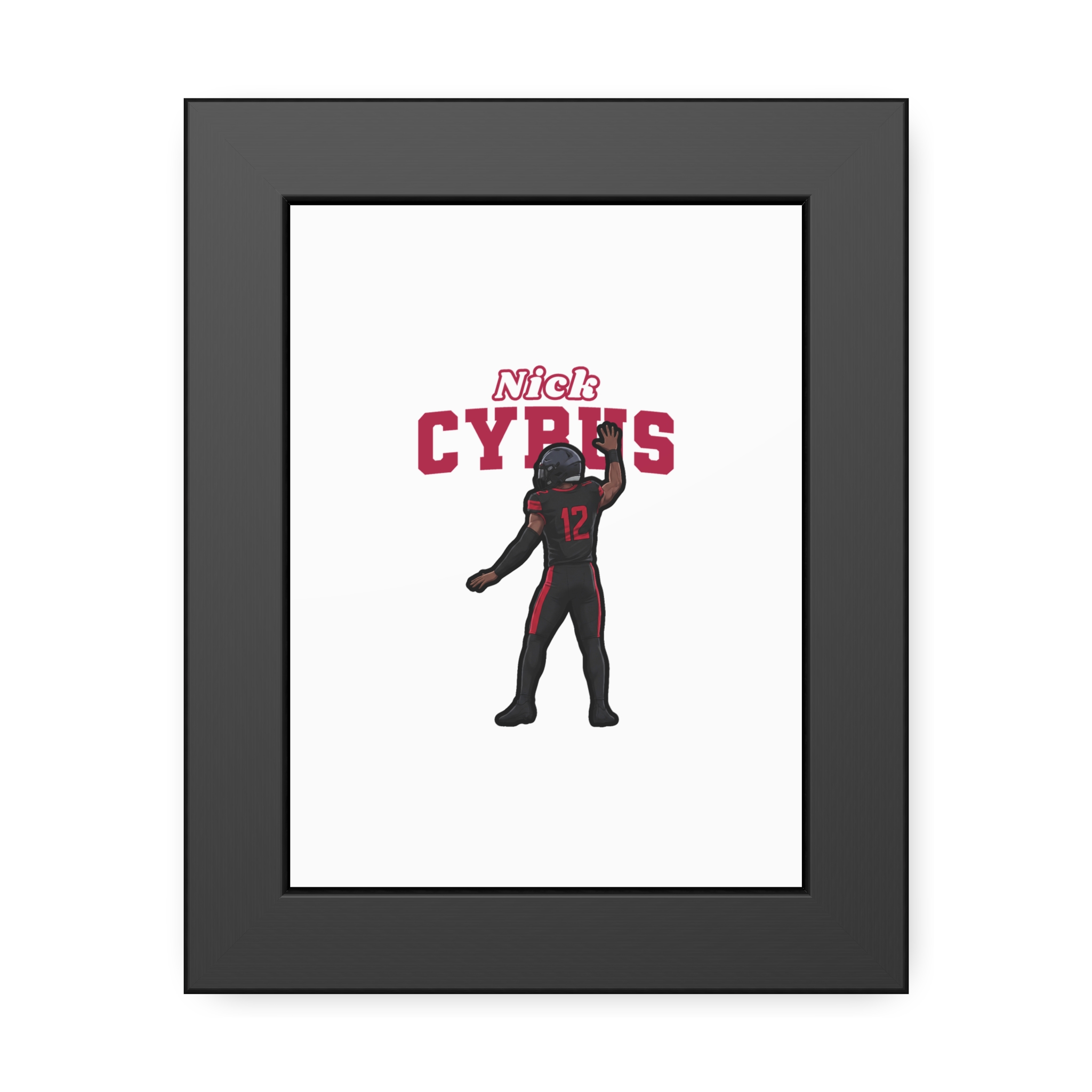 Framed Poster — character_name_arch in Black