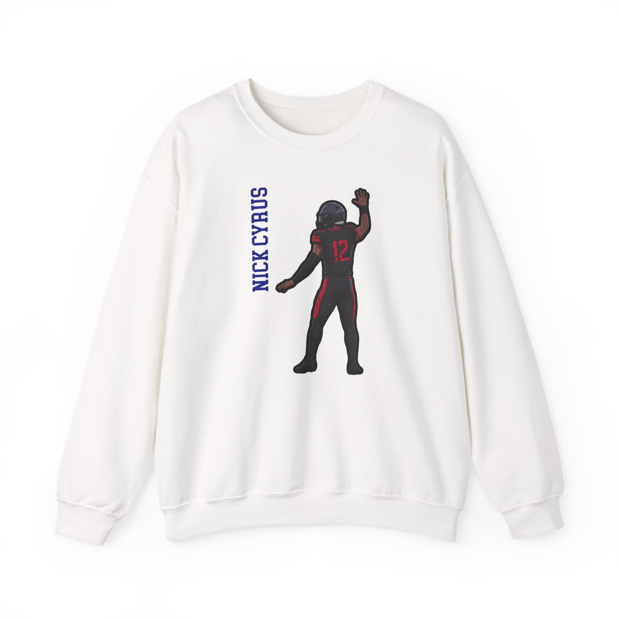 Crewneck Sweatshirt — character_name_vertical in White