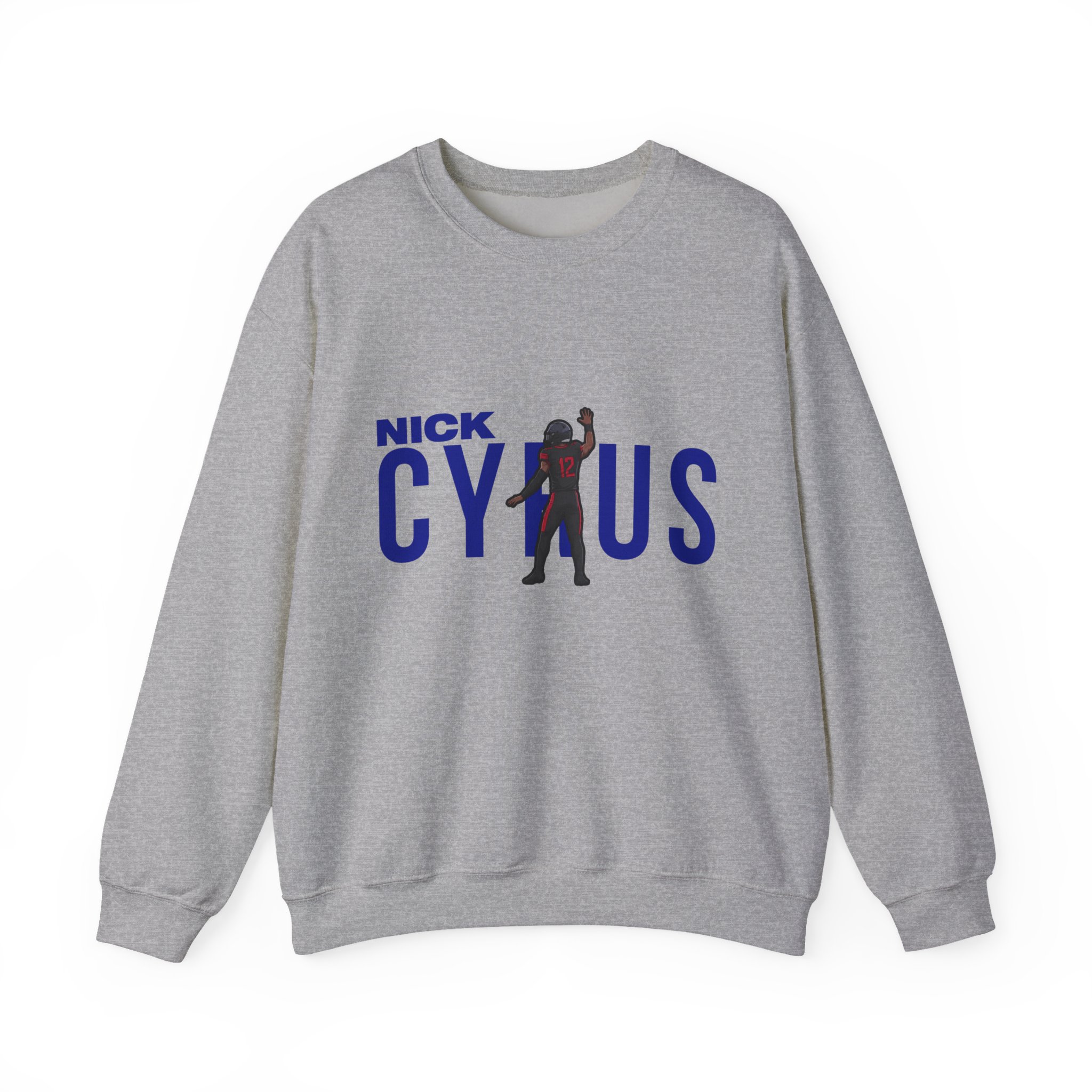 Crewneck Sweatshirt — character_player_name in Grey