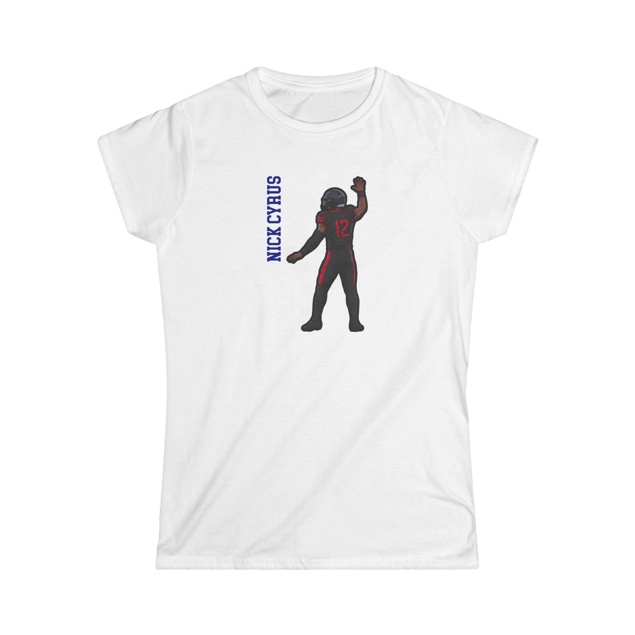 Women's Softstyle Tee — character_name_vertical in White