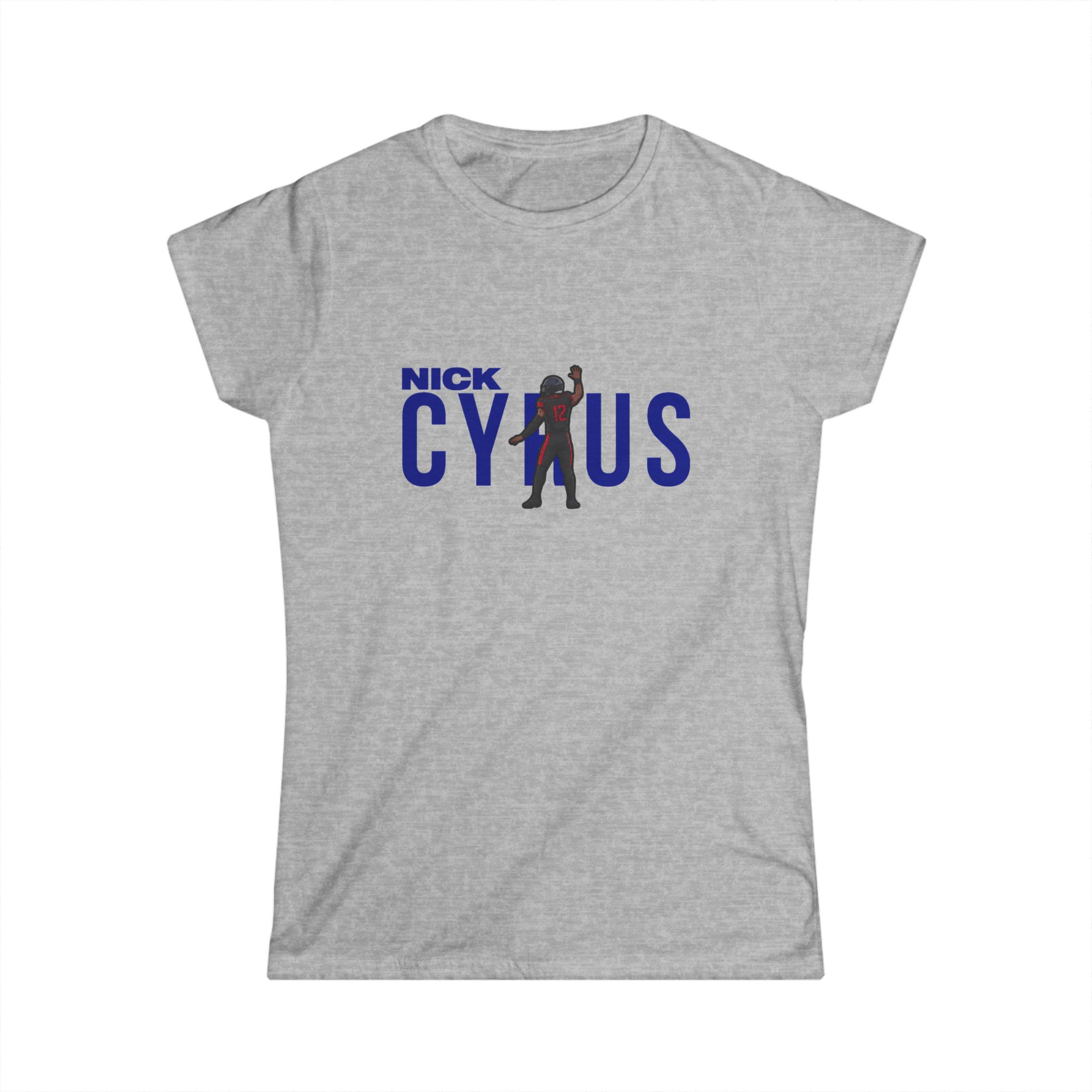 Women's Softstyle Tee — character_player_name in Grey