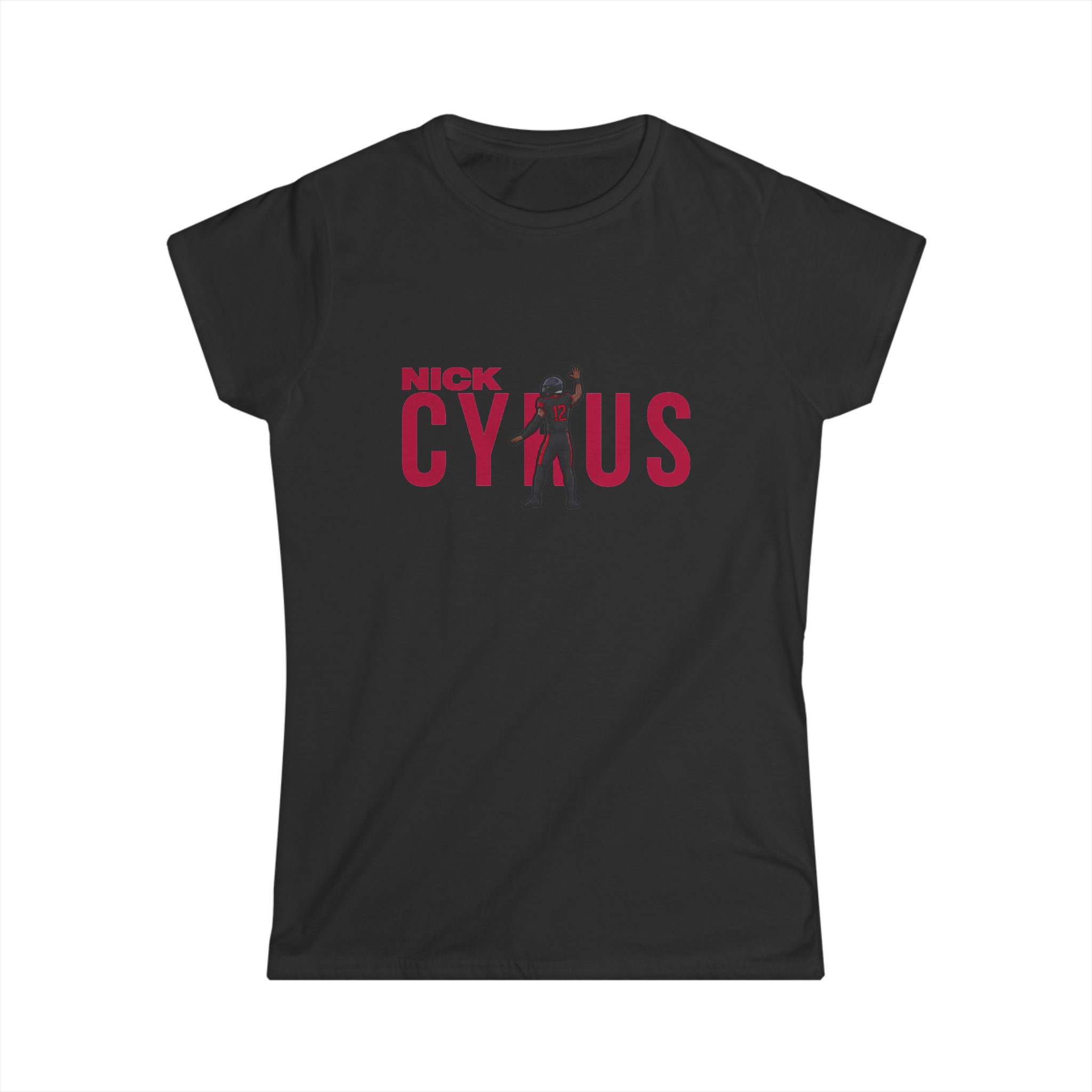 Women's Softstyle Tee — character_player_name in Black