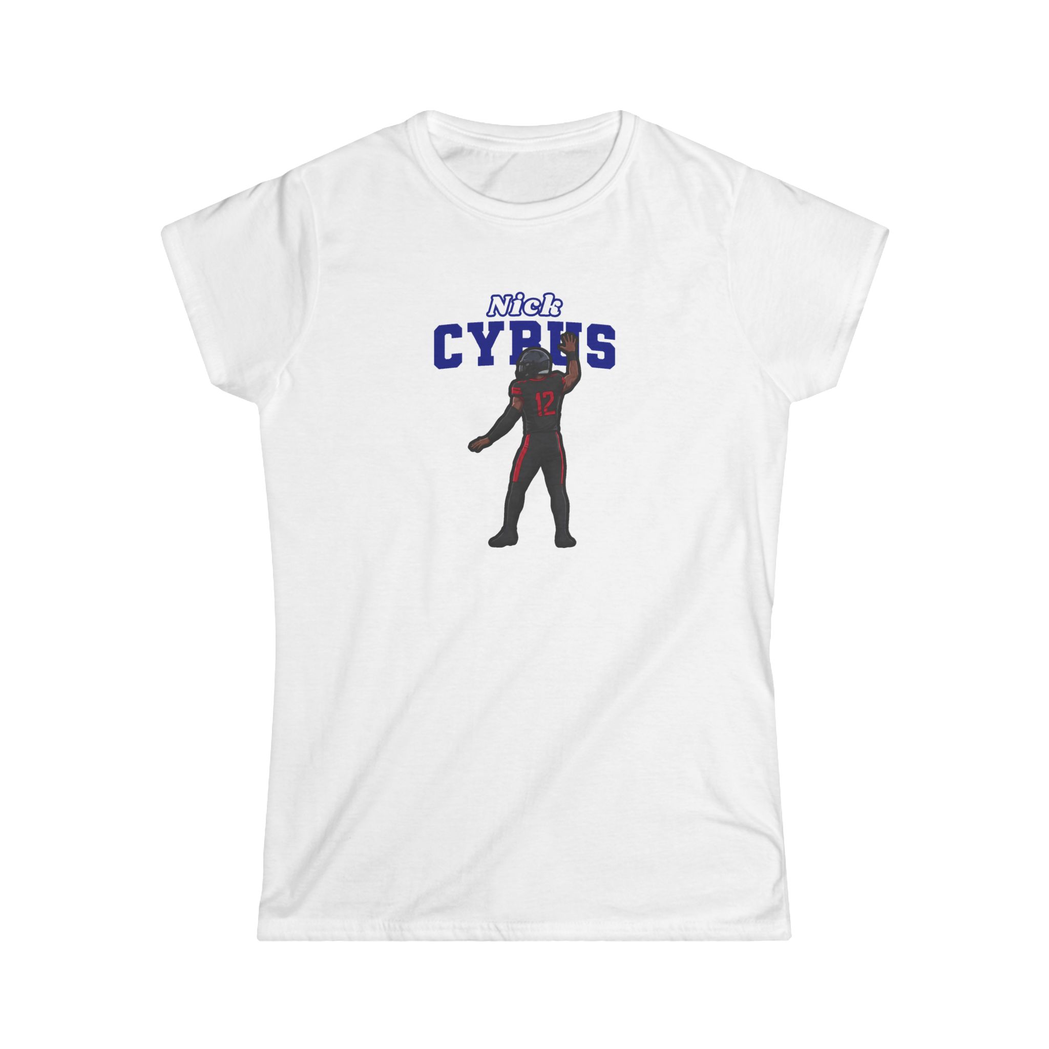 Women's Softstyle Tee — character_name_arch in White