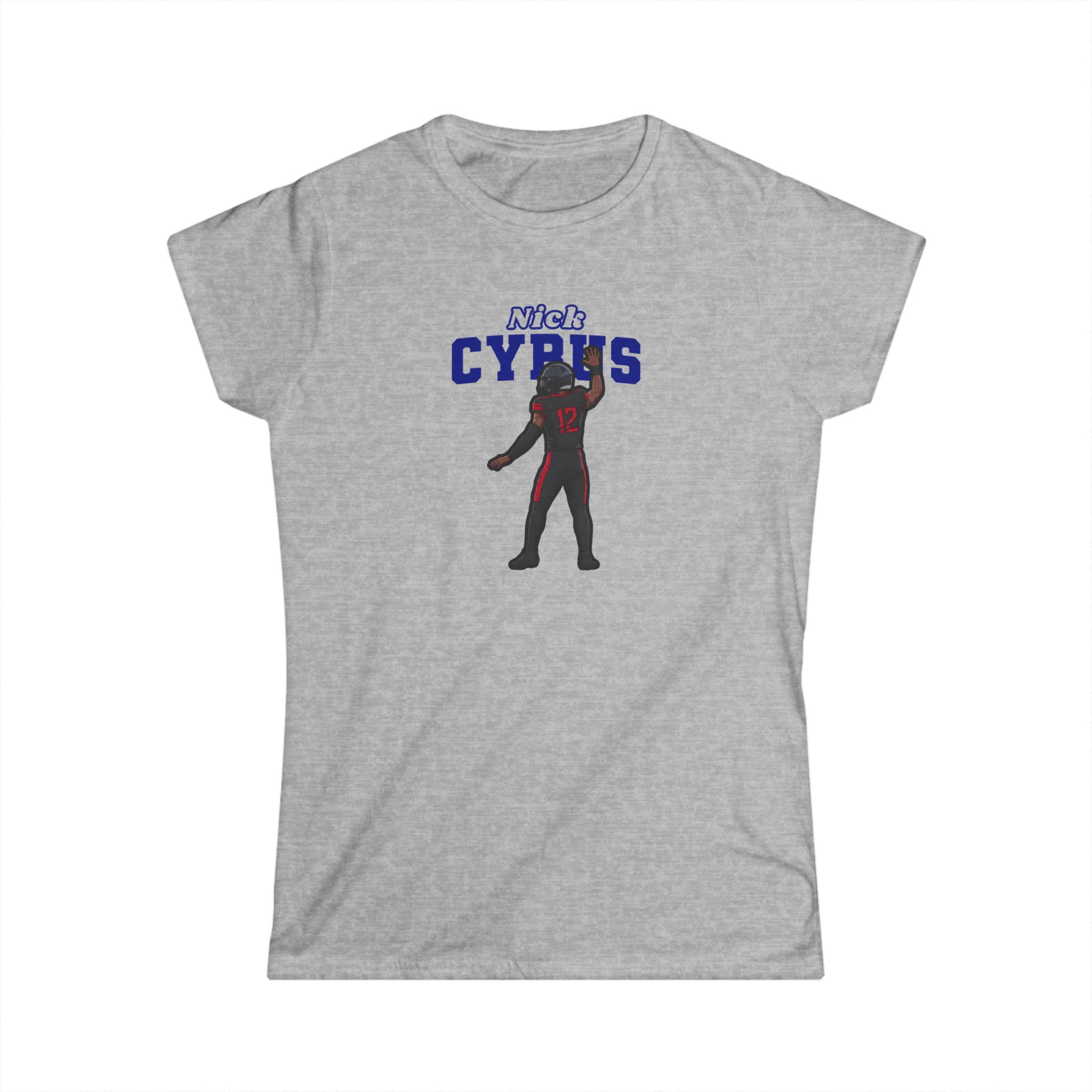 Women's Softstyle Tee — character_name_arch in Grey