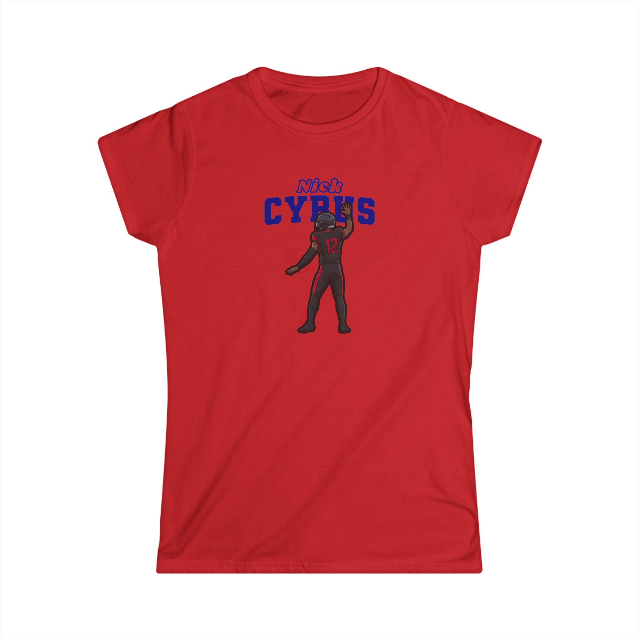 Women's Softstyle Tee — character_name_arch in Red