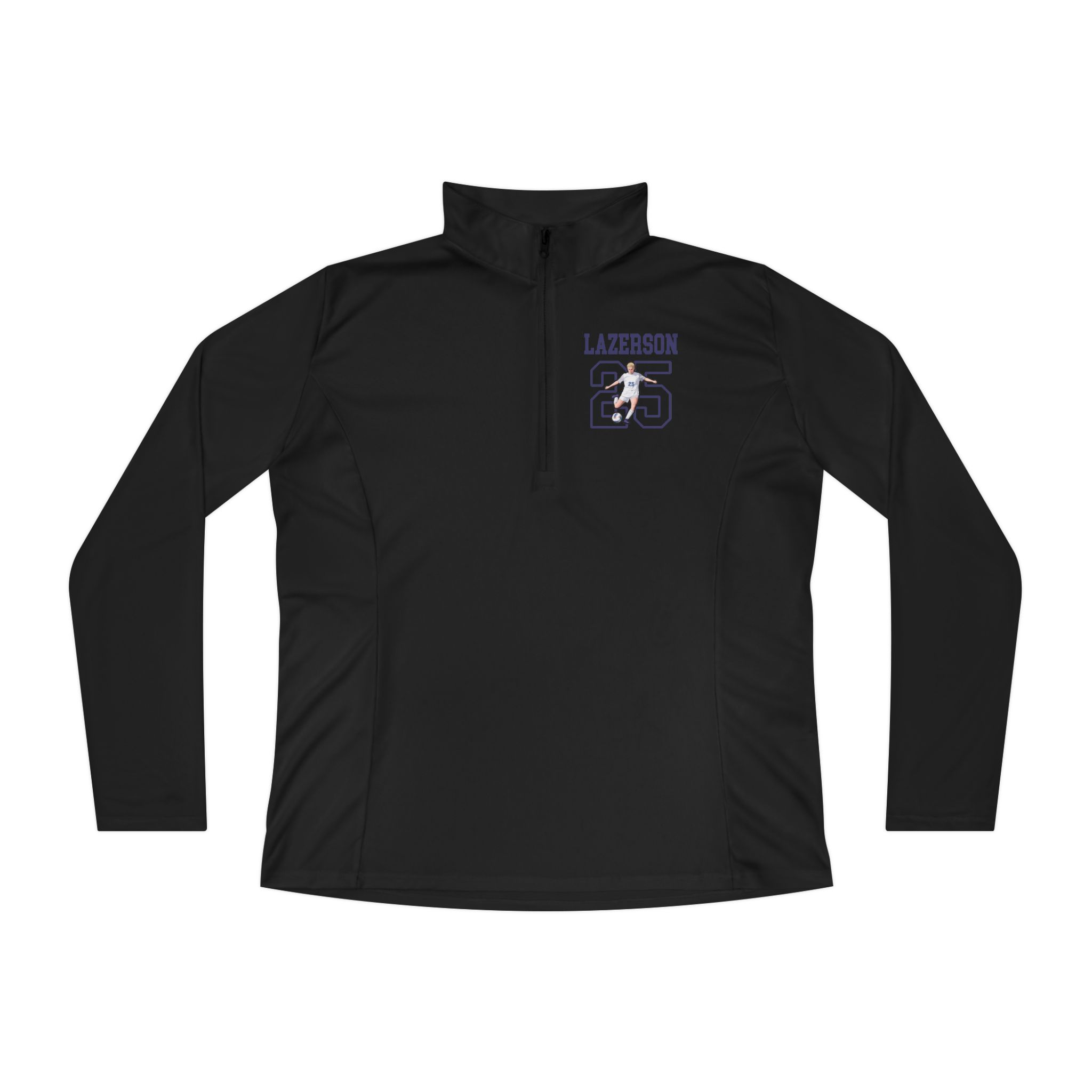 Women's Q-Zip Pullover — character_shirsey in Black