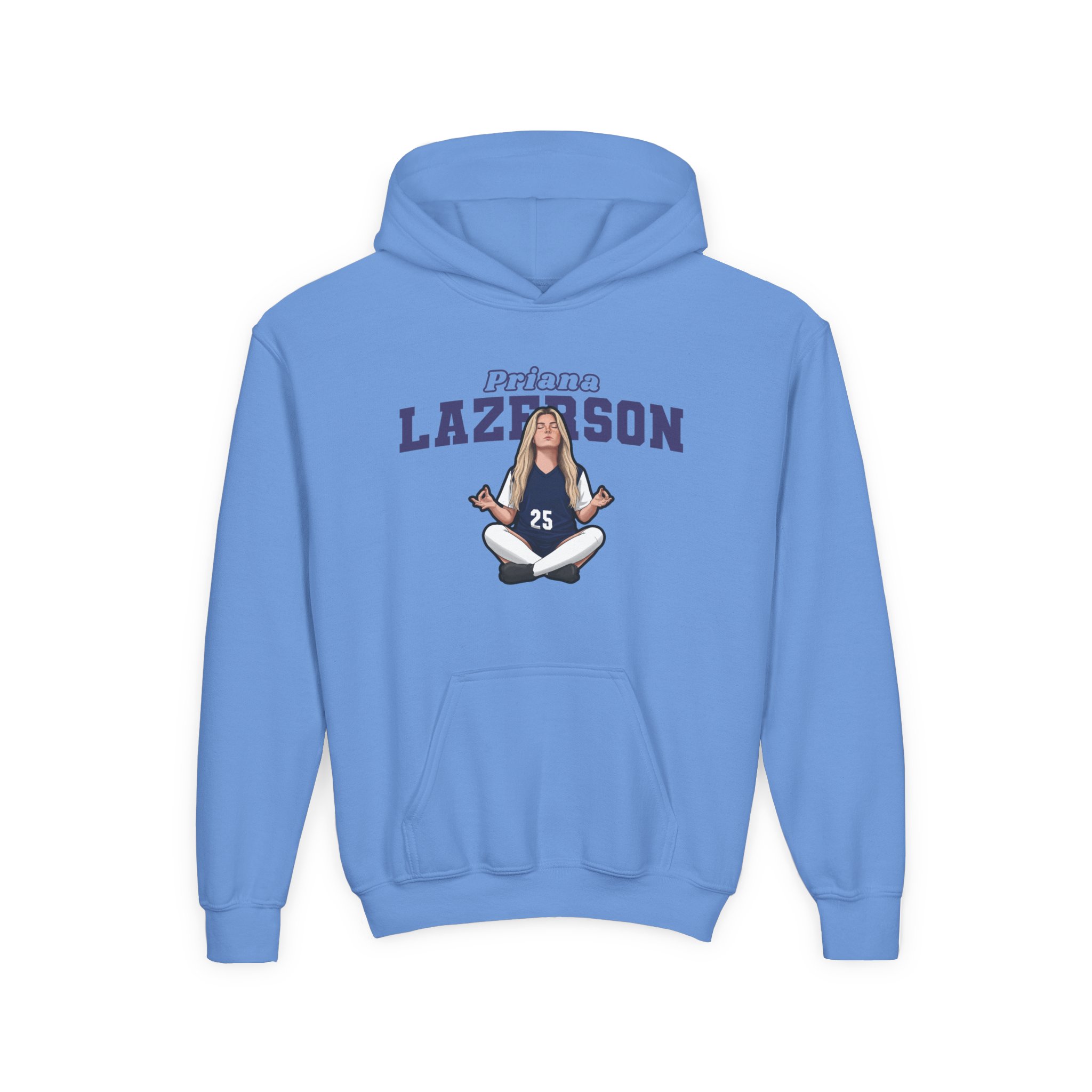 Youth Hoodie — character_name_arch in Blue