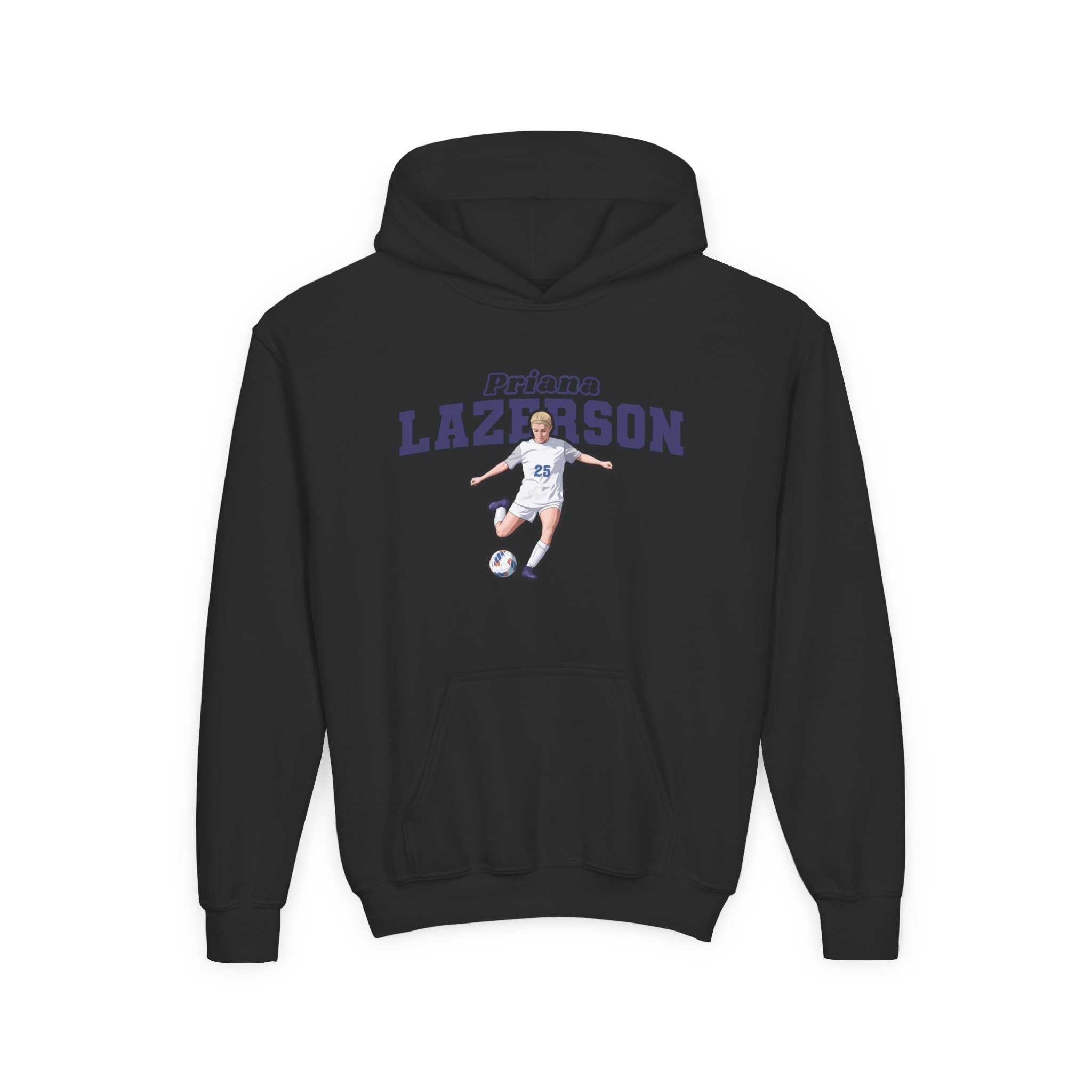 Youth Hoodie — character_name_arch in Black