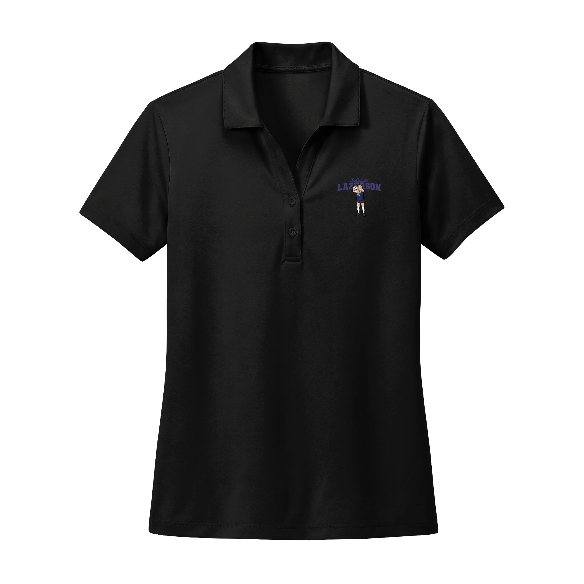 Women's Polo — character_name_arch in Black