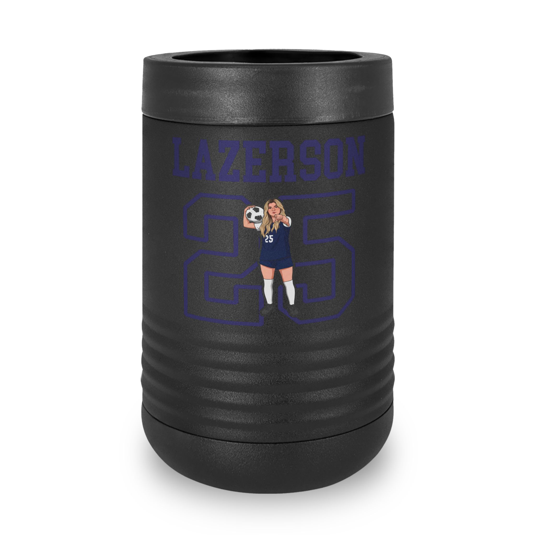 Stainless Can Cooler — character_shirsey in Black