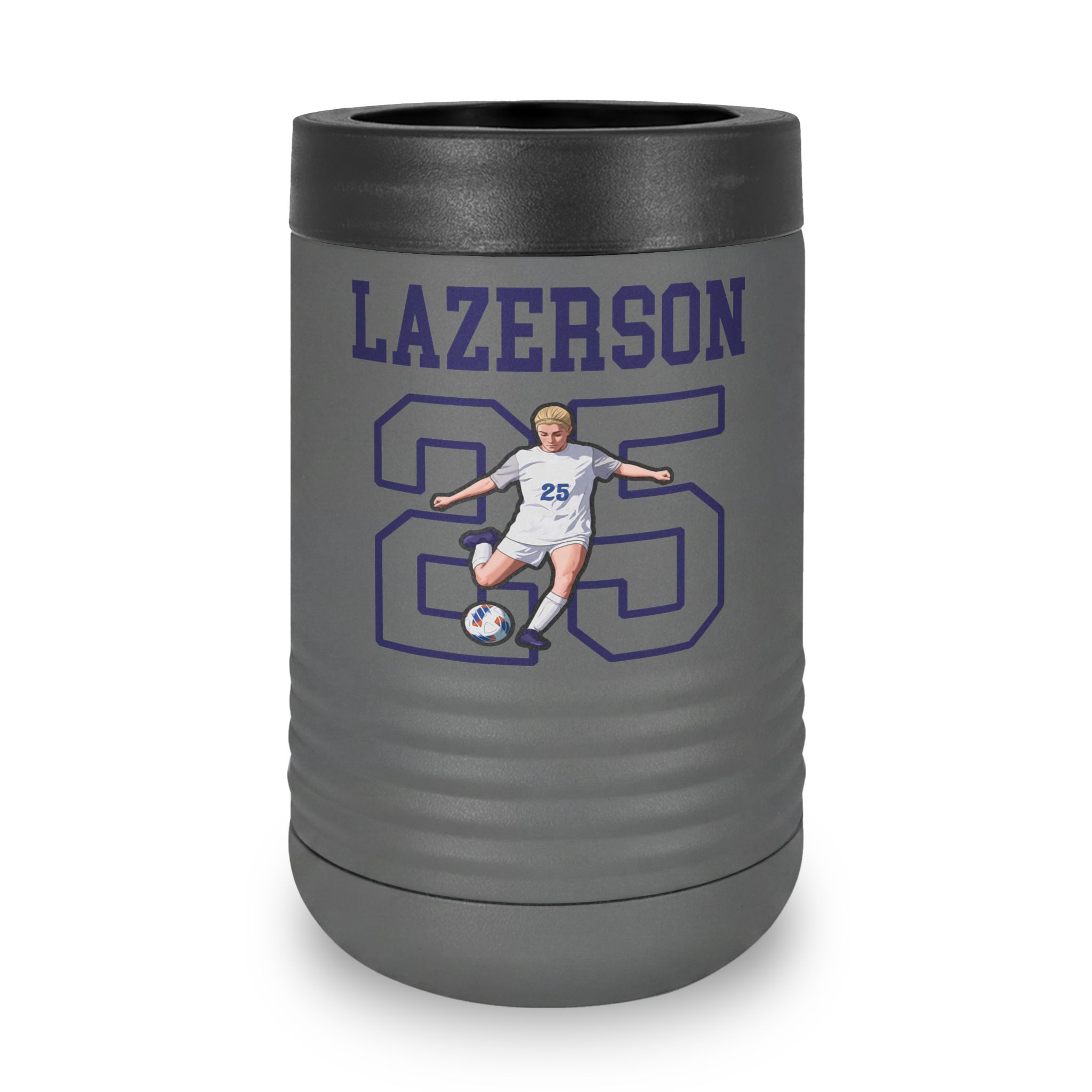 Stainless Can Cooler — character_shirsey in Grey