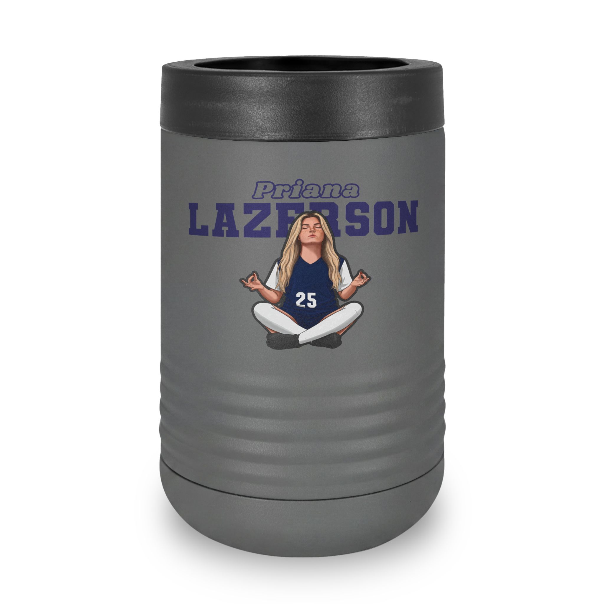 Stainless Can Cooler — character_name_arch in Grey