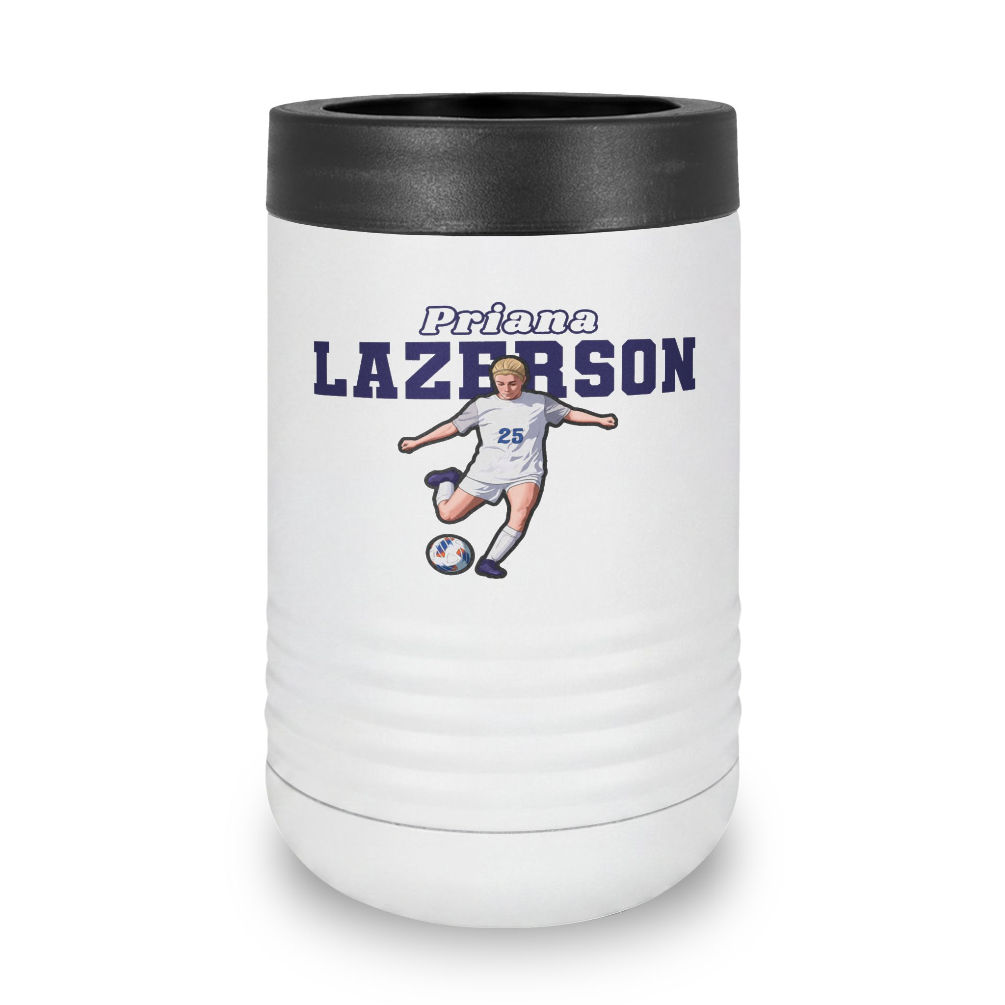 Stainless Can Cooler — character_name_arch in White
