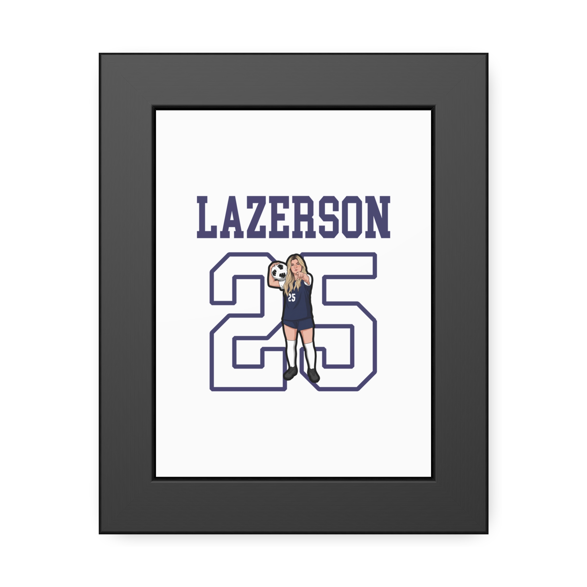 Framed Poster — character_shirsey in Black
