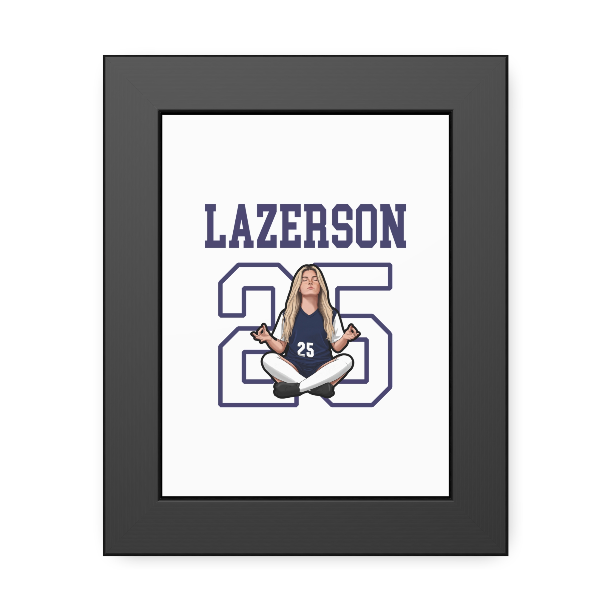 Framed Poster — character_shirsey in Black