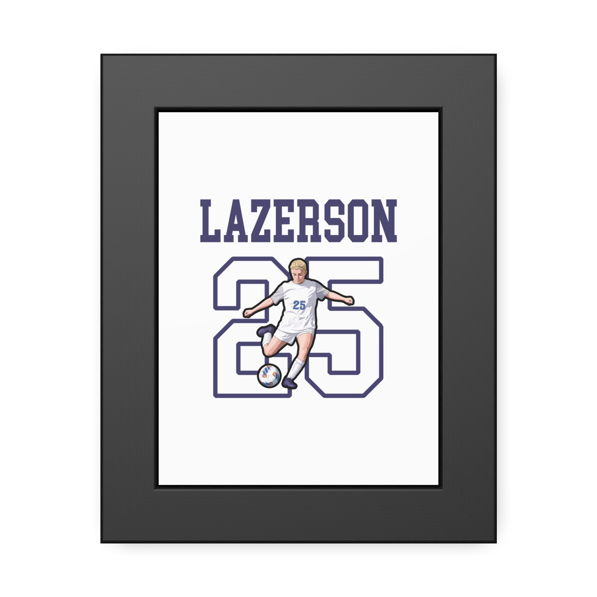 Framed Poster — character_shirsey in Black
