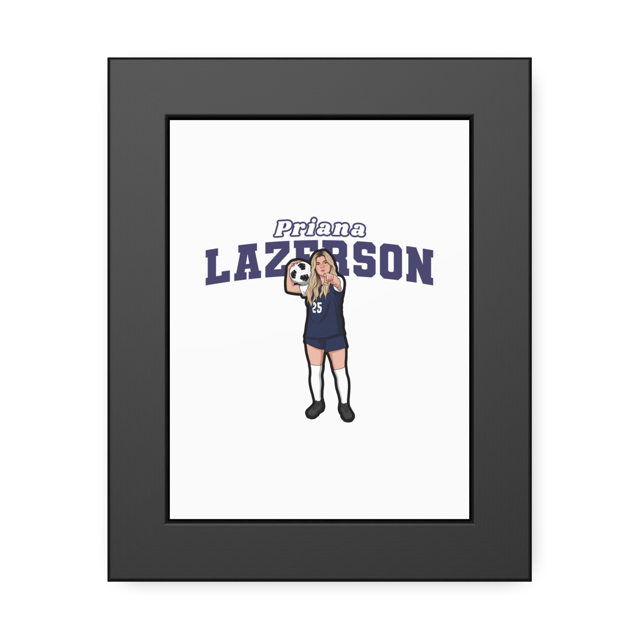 Framed Poster — character_name_arch in Black