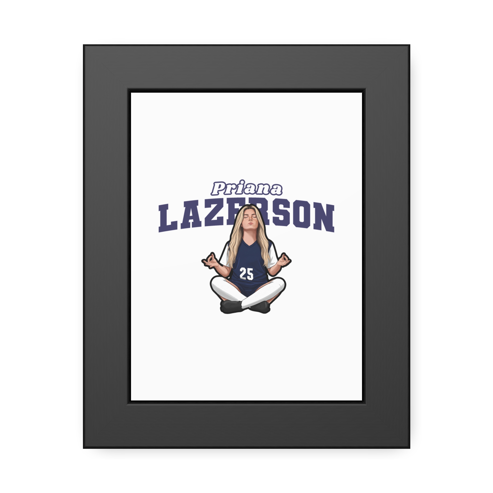 Framed Poster — character_name_arch in Black