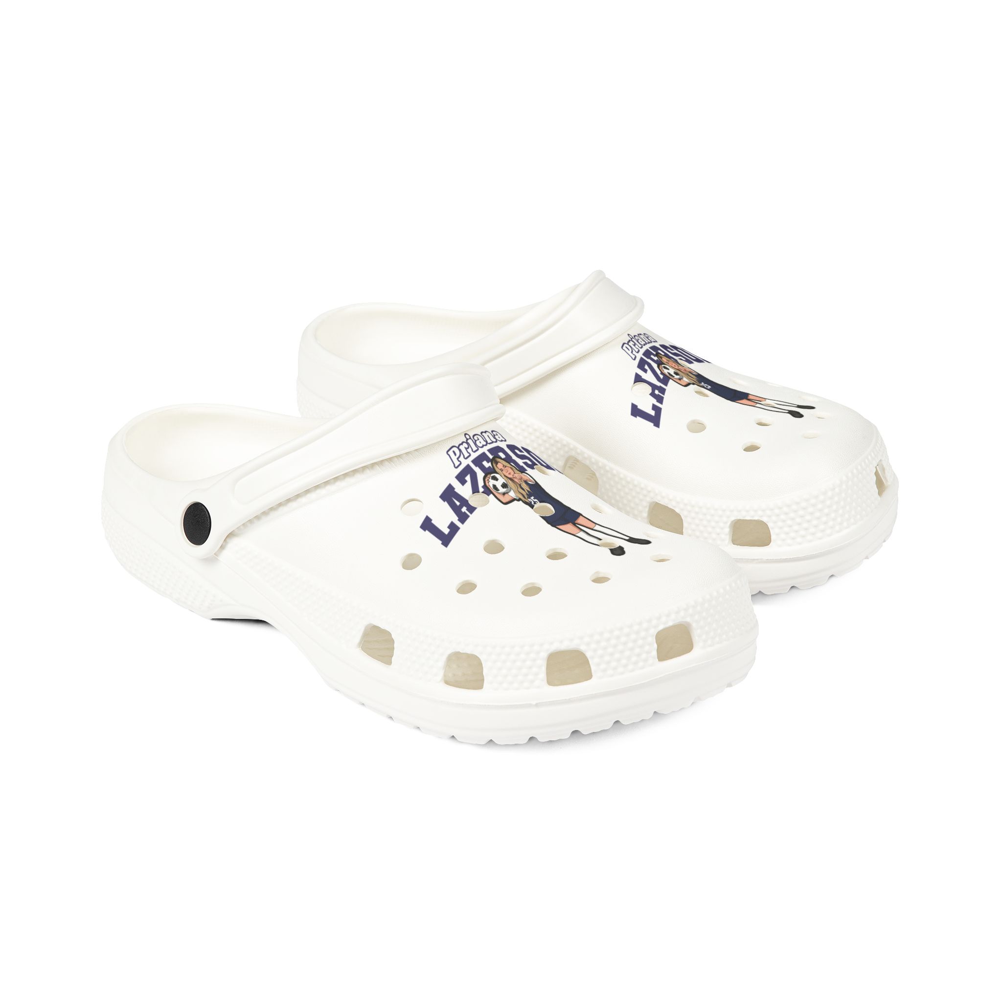 Rubber Clogs — character_name_arch in White