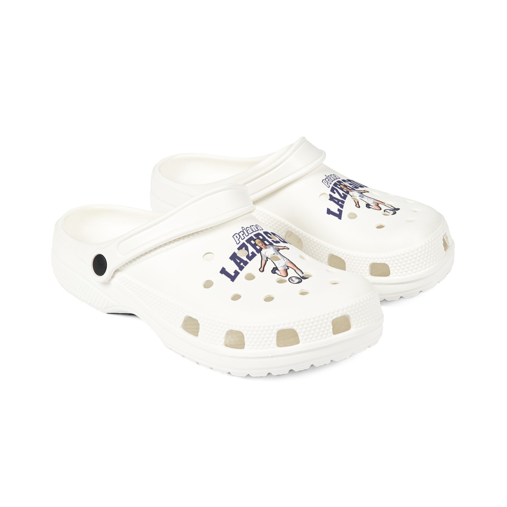 Rubber Clogs — character_name_arch in White