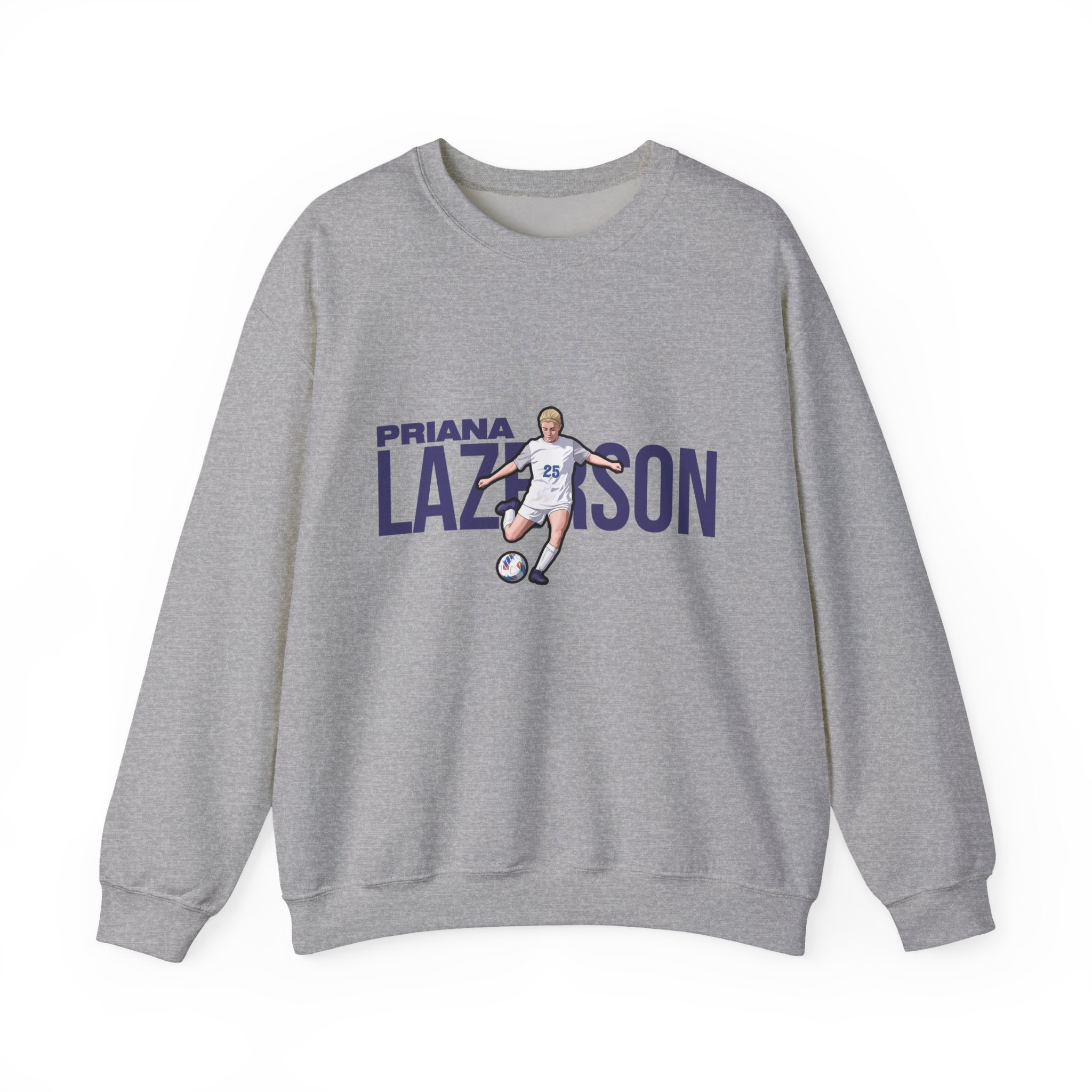 Crewneck Sweatshirt — character_player_name in Grey