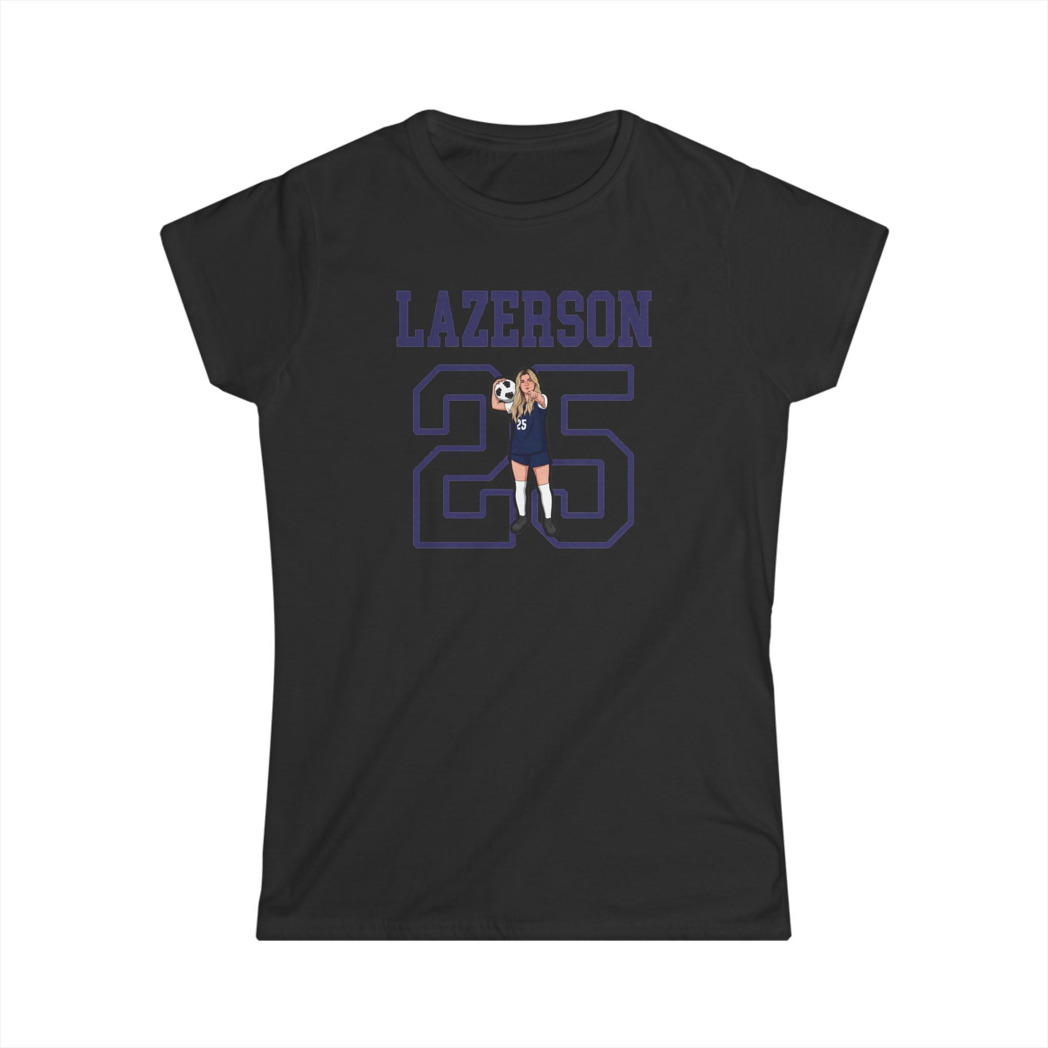 Women's Softstyle Tee — character_shirsey in Black