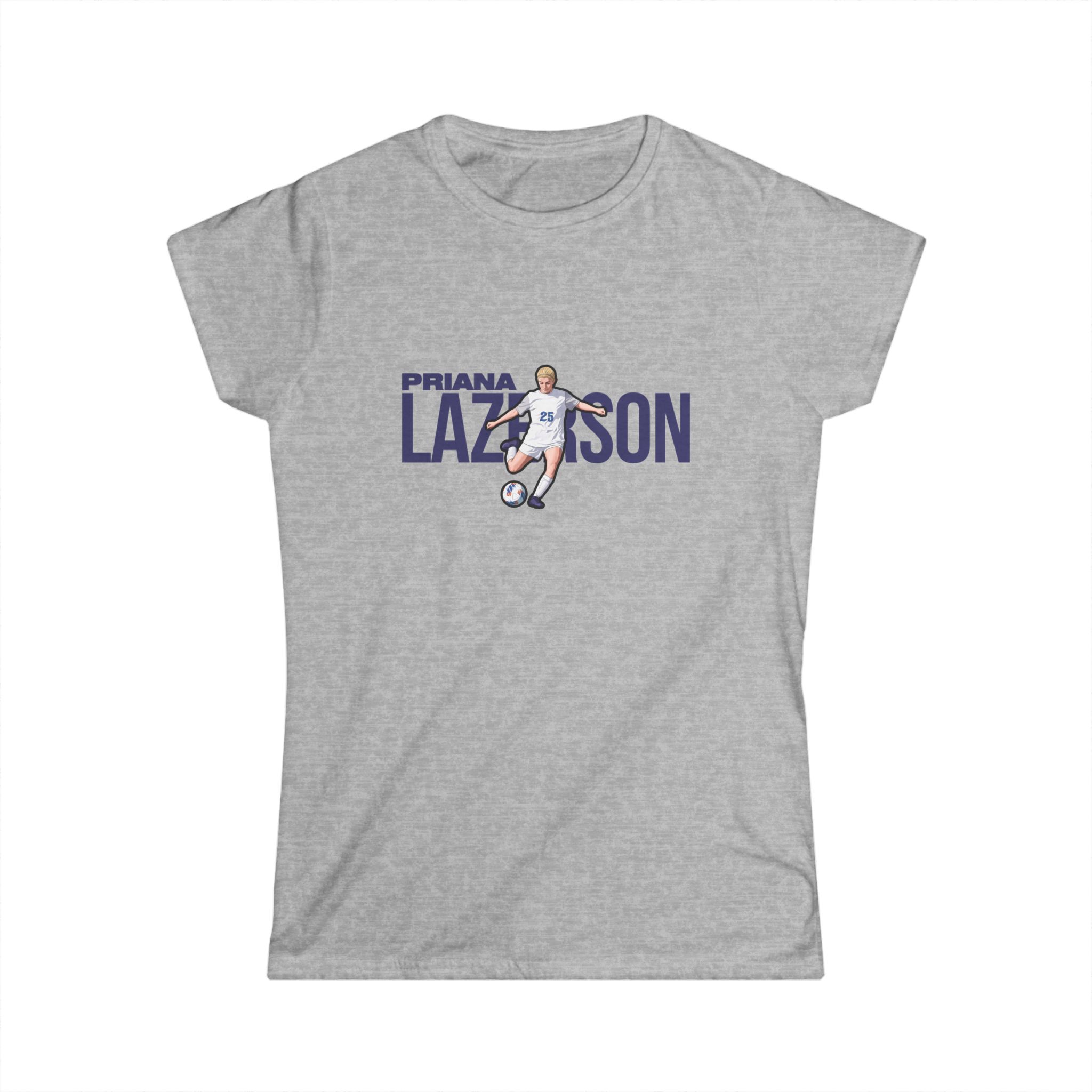 Women's Softstyle Tee — character_player_name in Grey