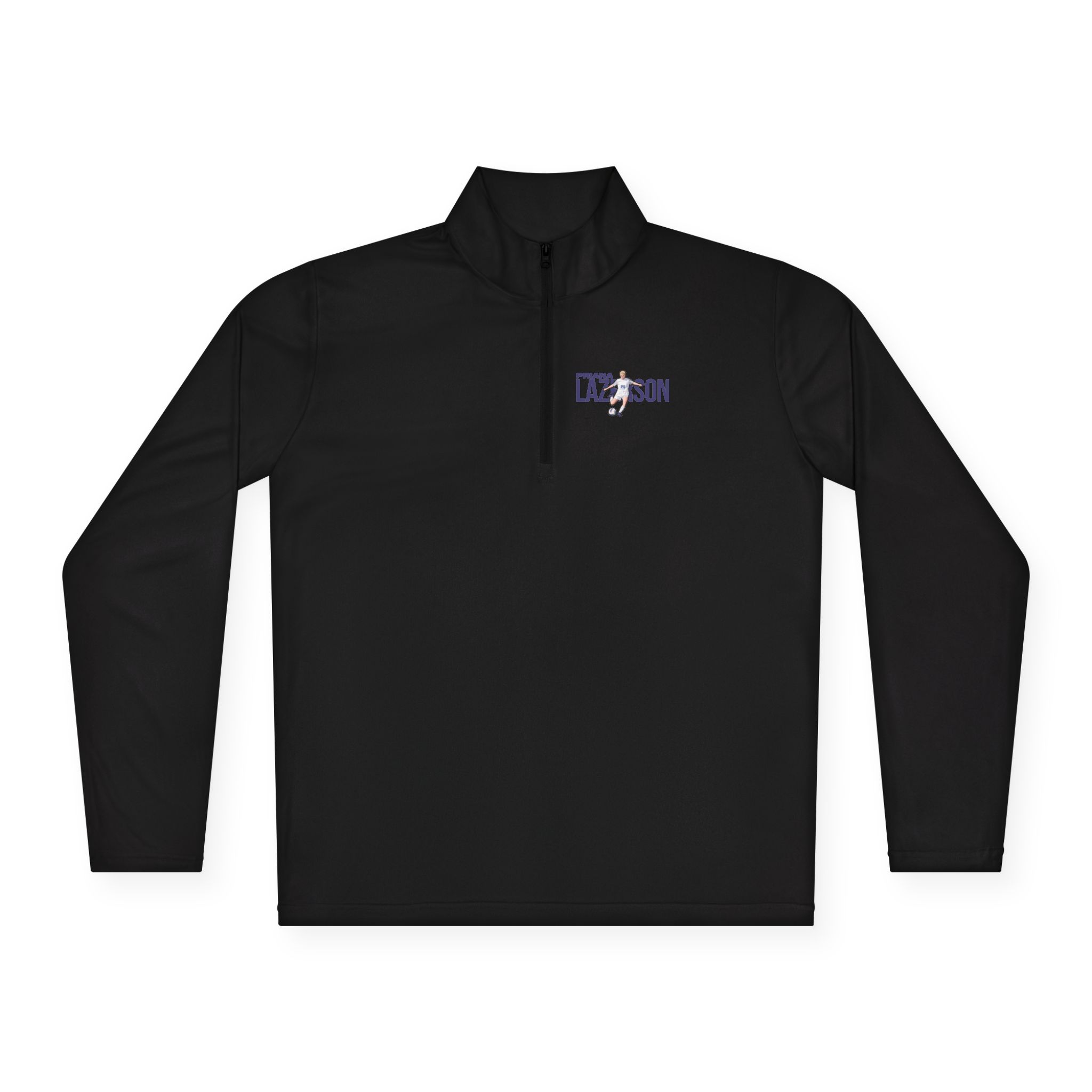 Q-Zip Pullover — character_player_name in Black