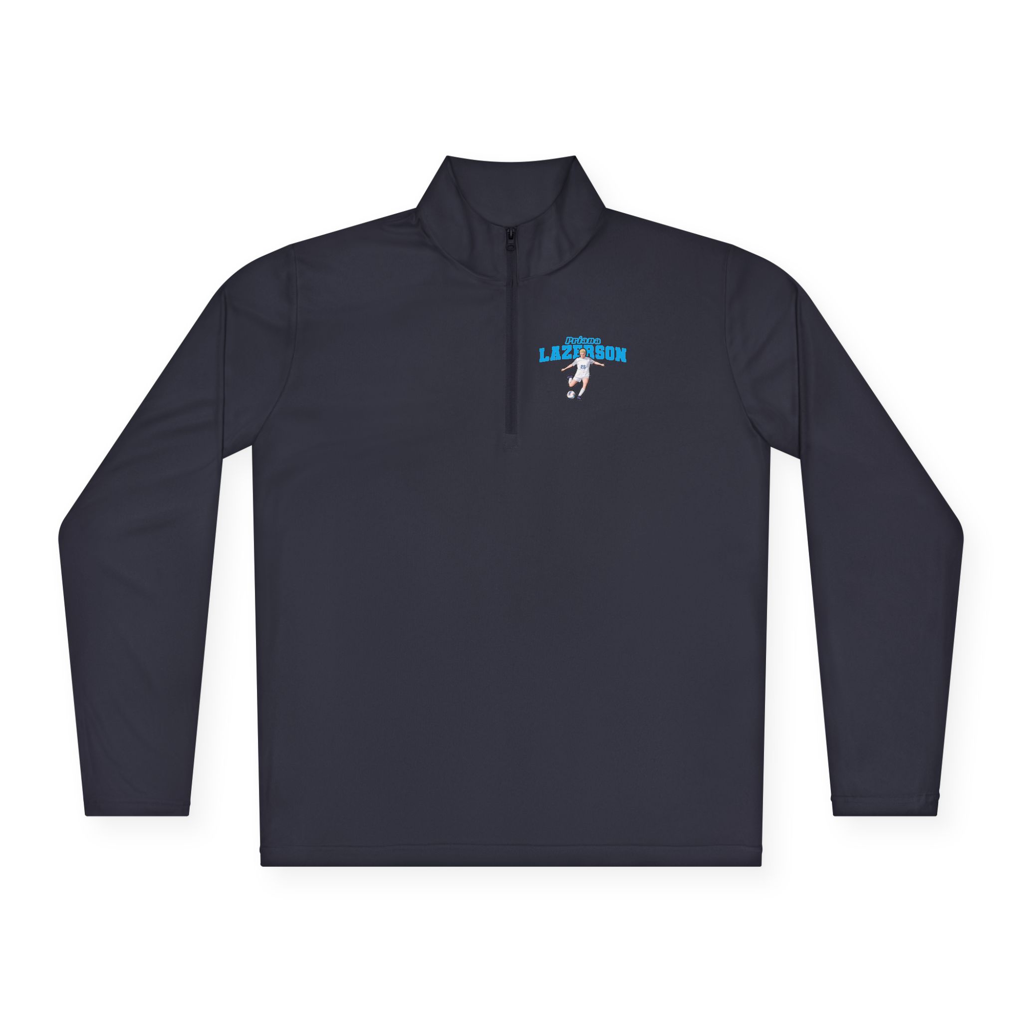 Q-Zip Pullover — character_name_arch in Navy