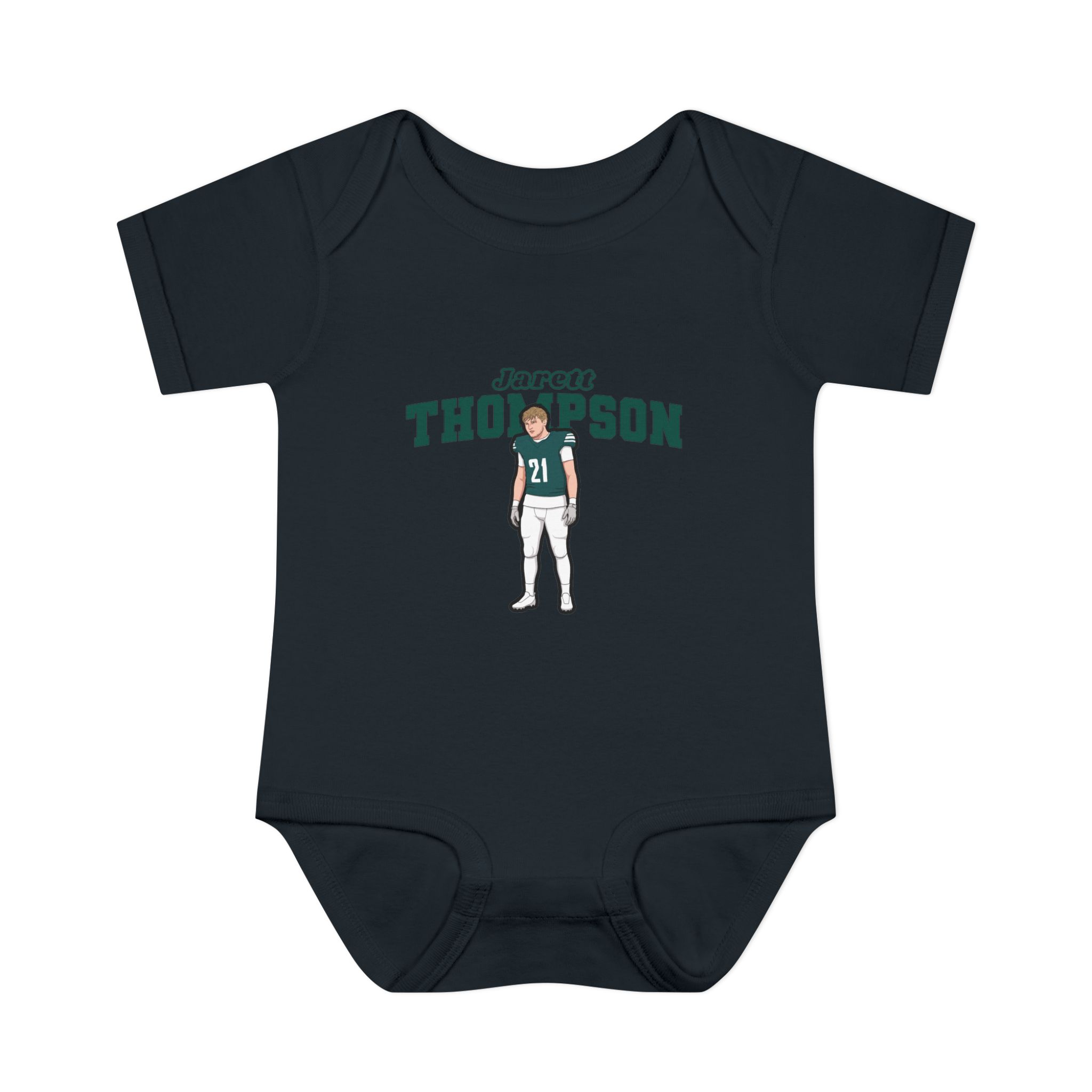 Baby Onesie — character_name_arch in Black