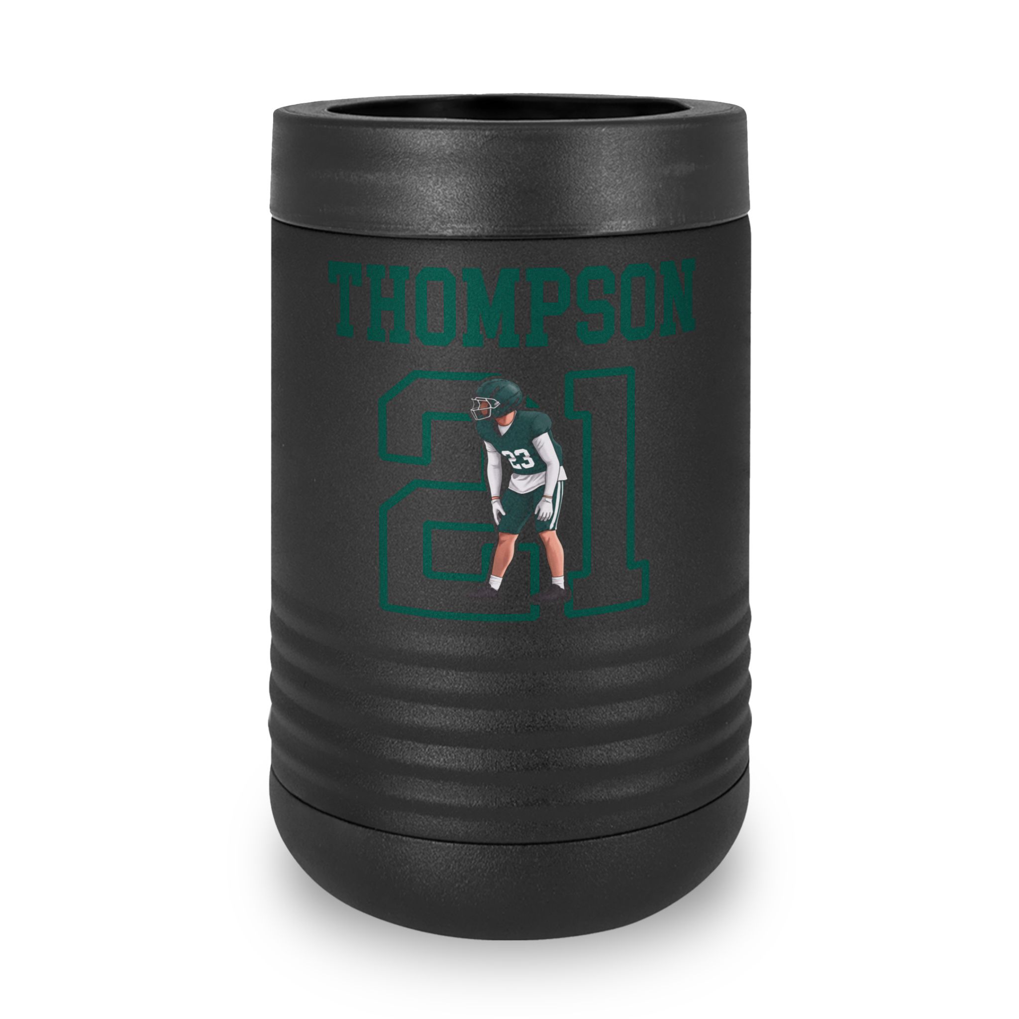 Stainless Can Cooler — character_shirsey in Black