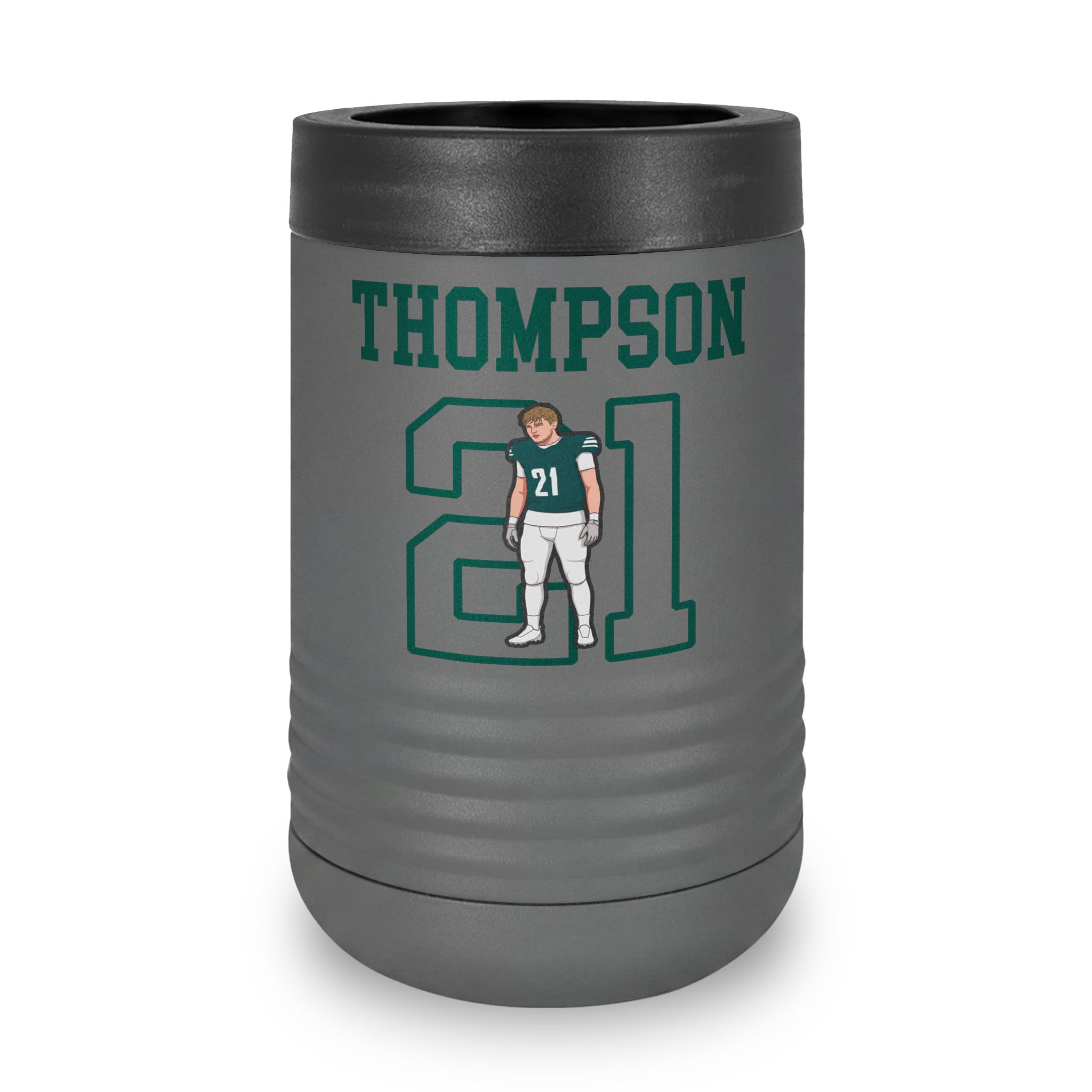 Stainless Can Cooler — character_shirsey in Grey