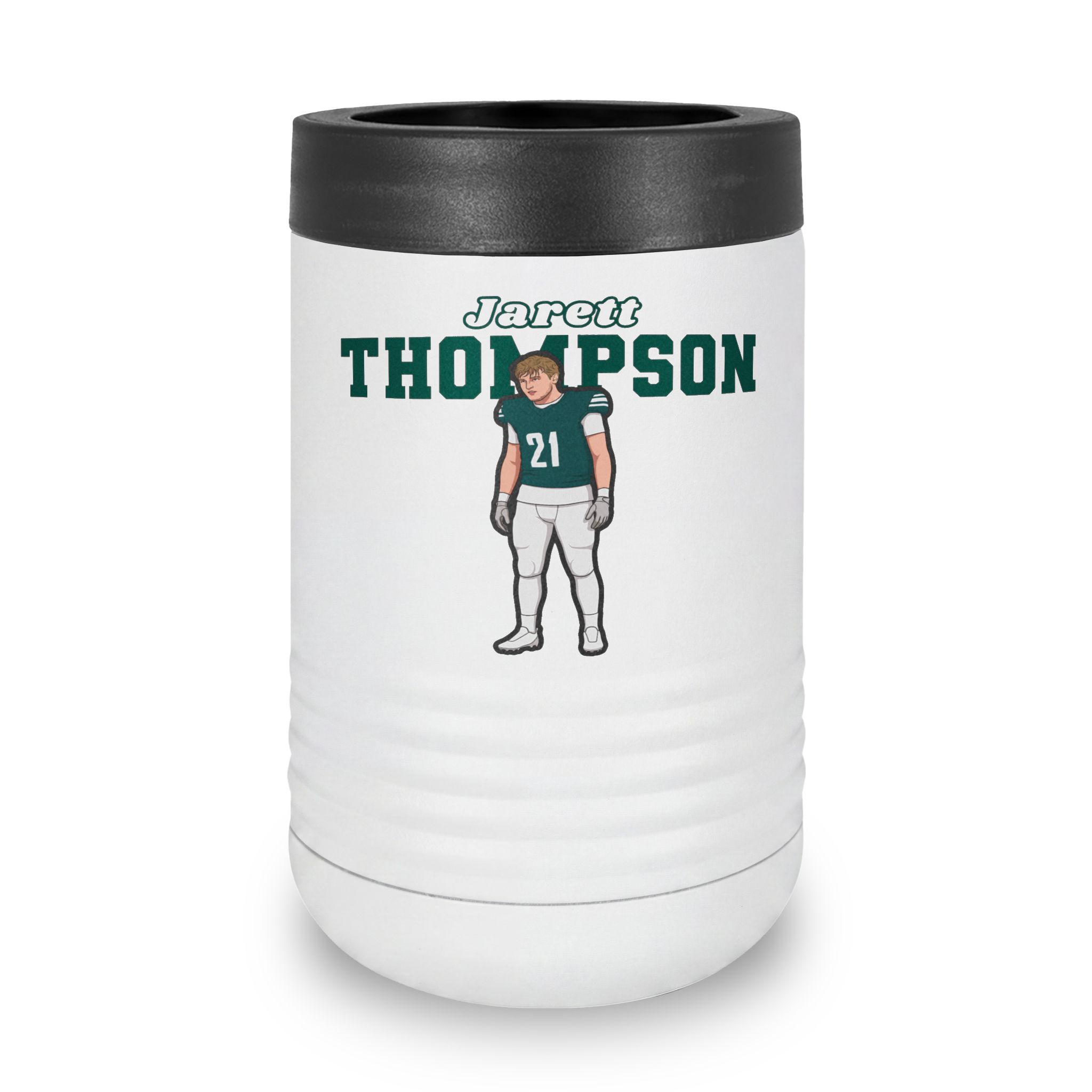Stainless Can Cooler — character_name_arch in White