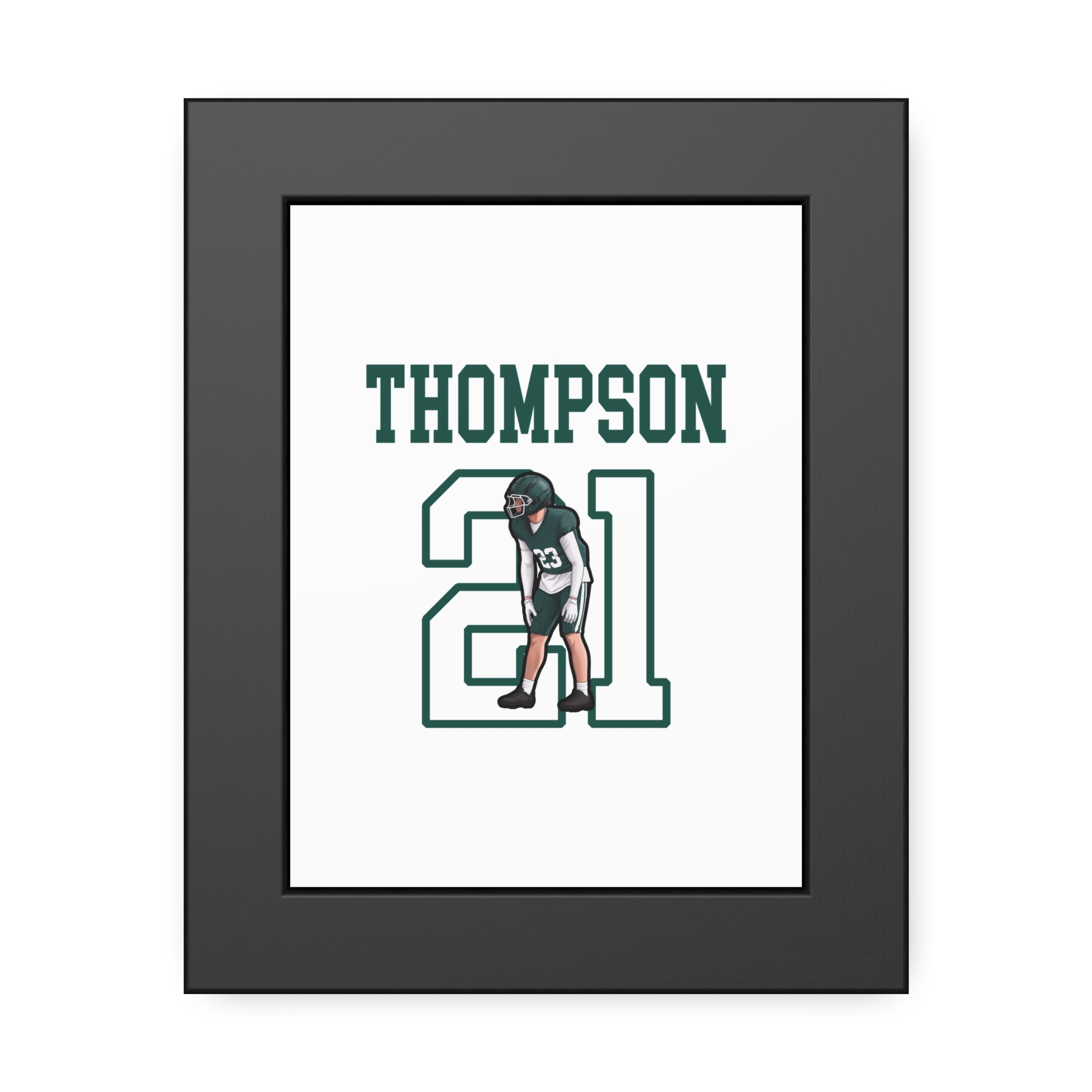 Framed Poster — character_shirsey in Black