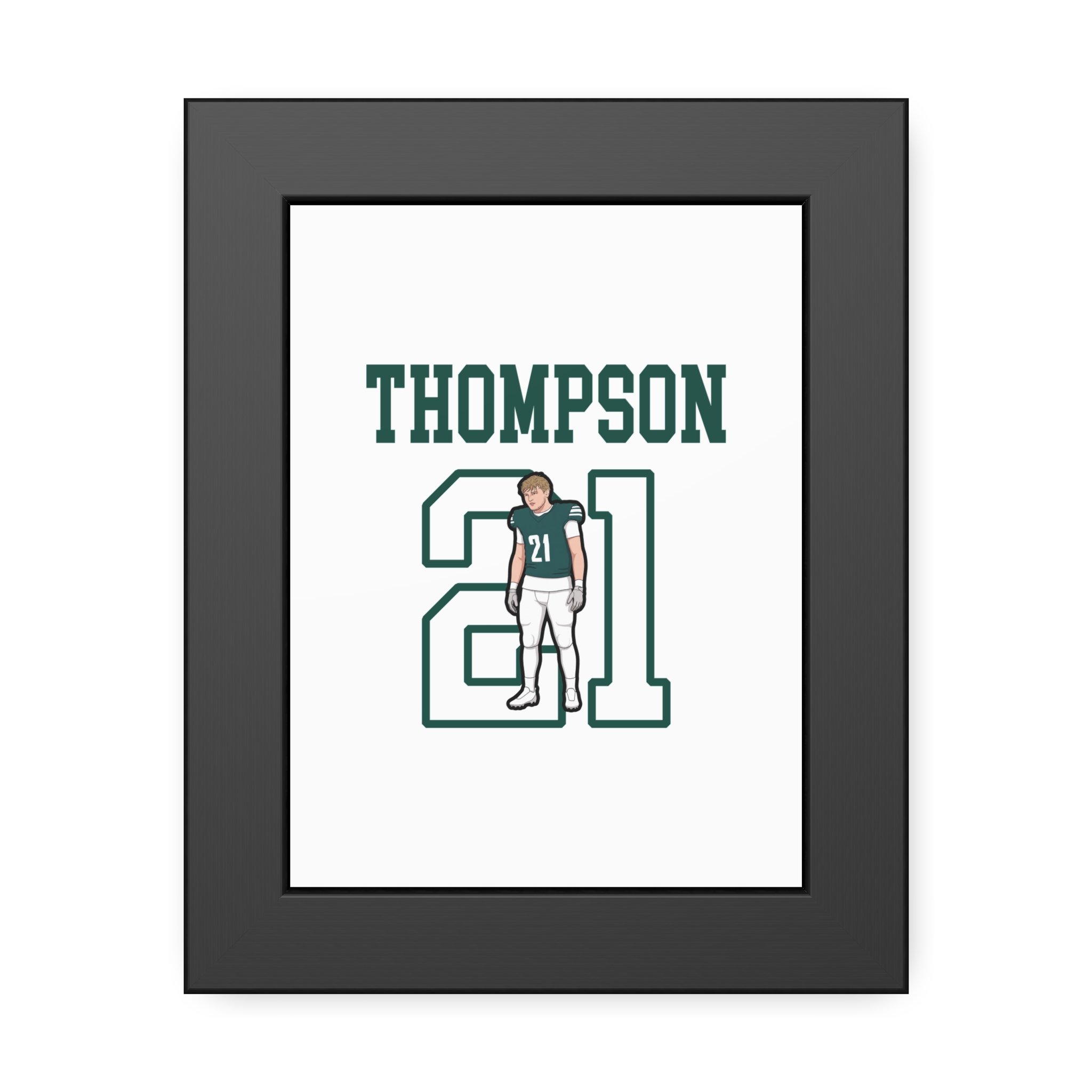 Framed Poster — character_shirsey in Black