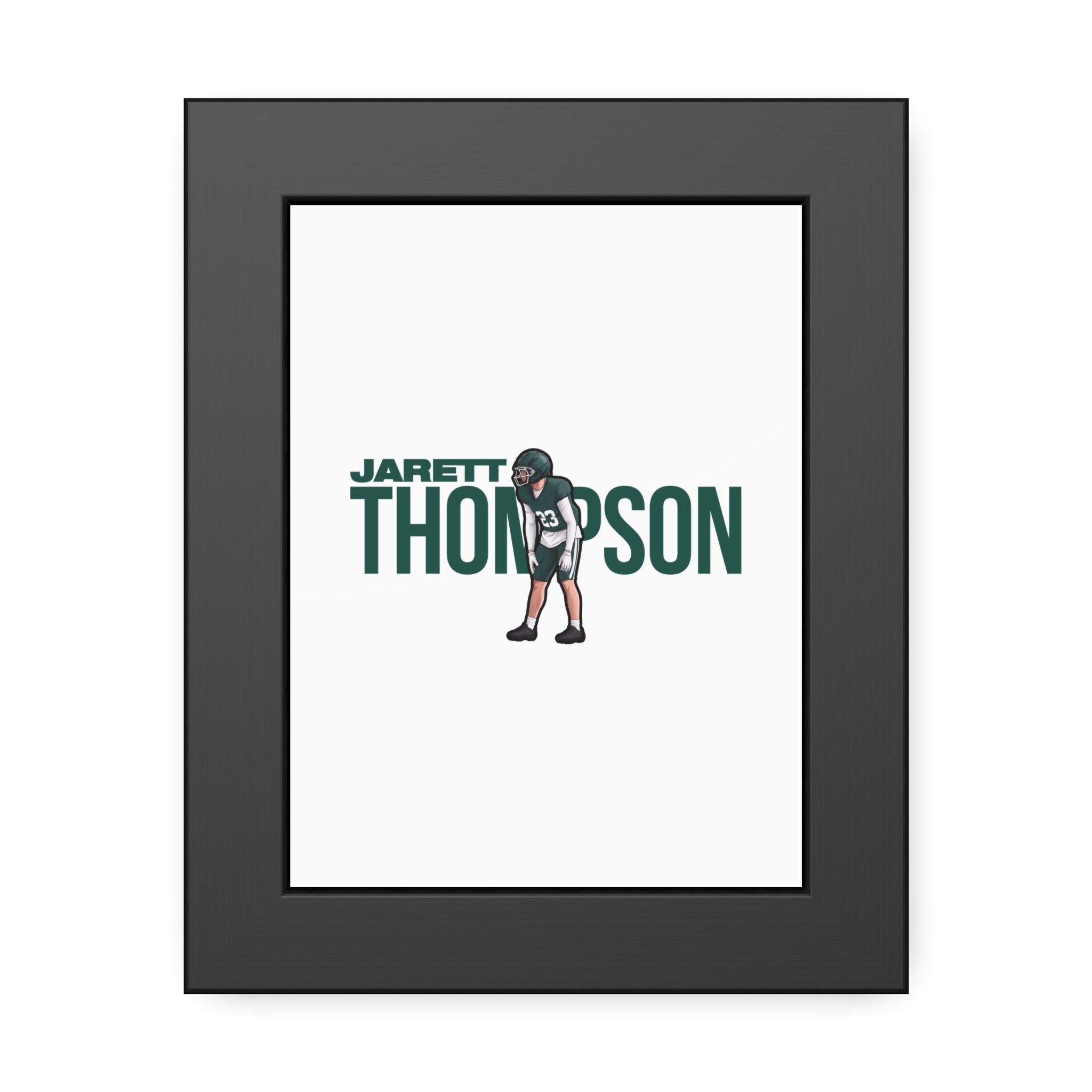 Framed Poster — character_player_name in Black
