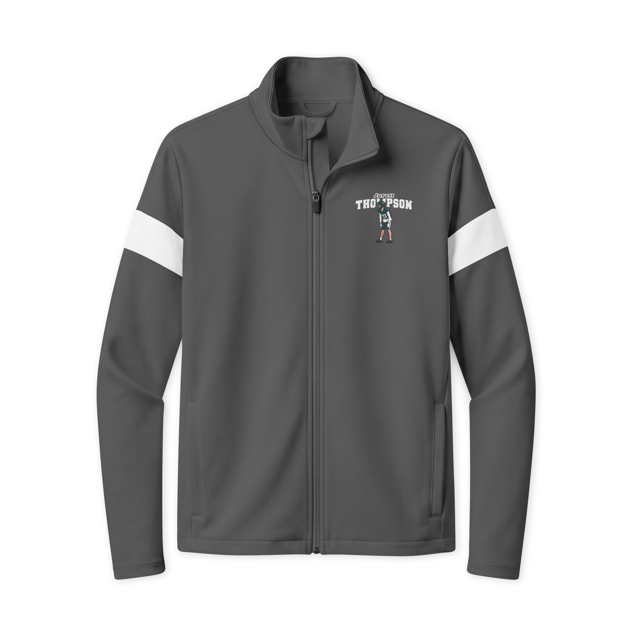 Travel Full-Zip Jacket — character_name_arch in Iron Grey/ White