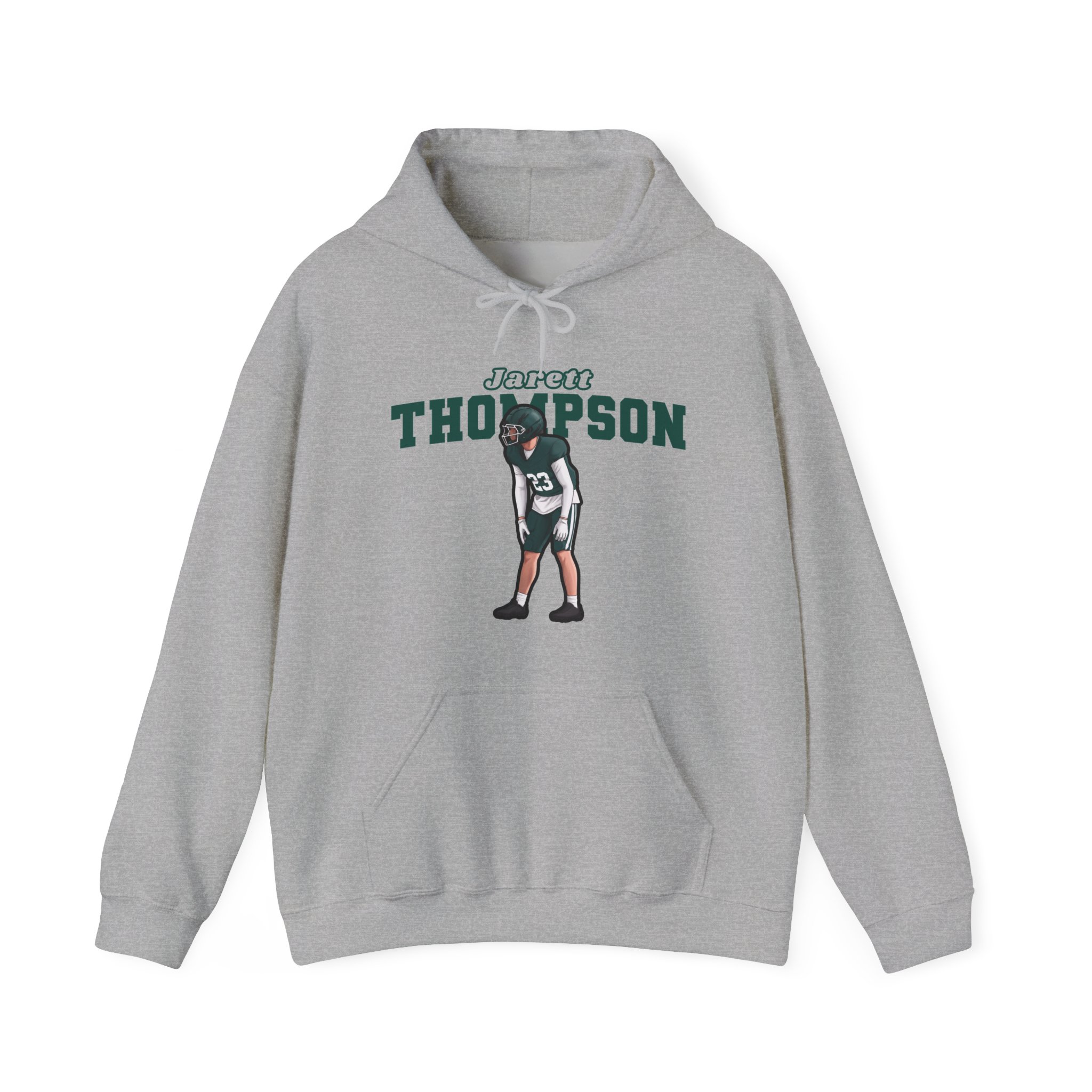 Hoodie — character_name_arch in Grey