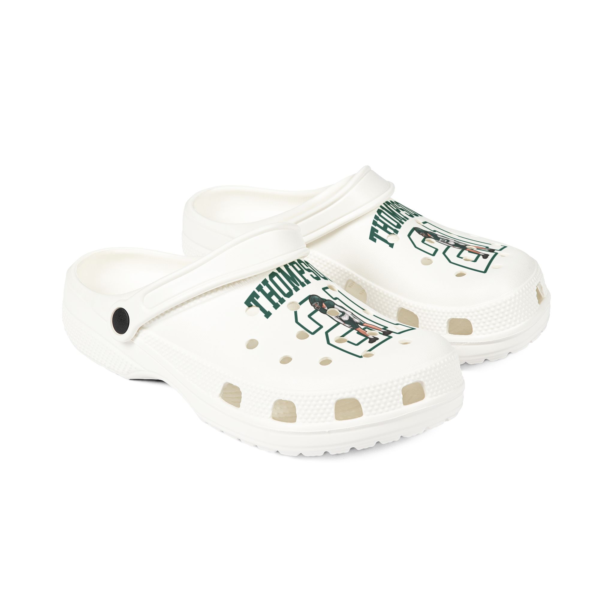 Rubber Clogs — character_shirsey in White