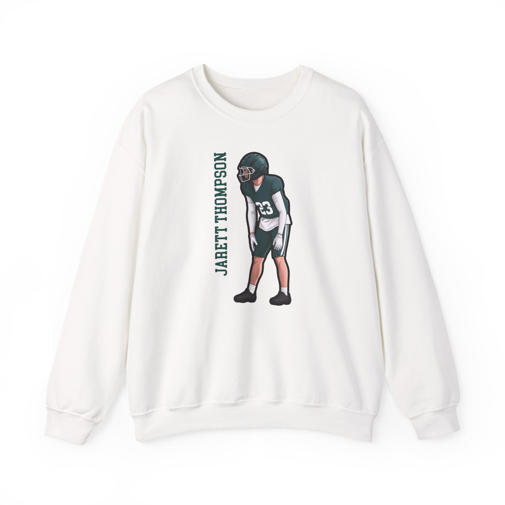 Crewneck Sweatshirt — character_name_vertical in White