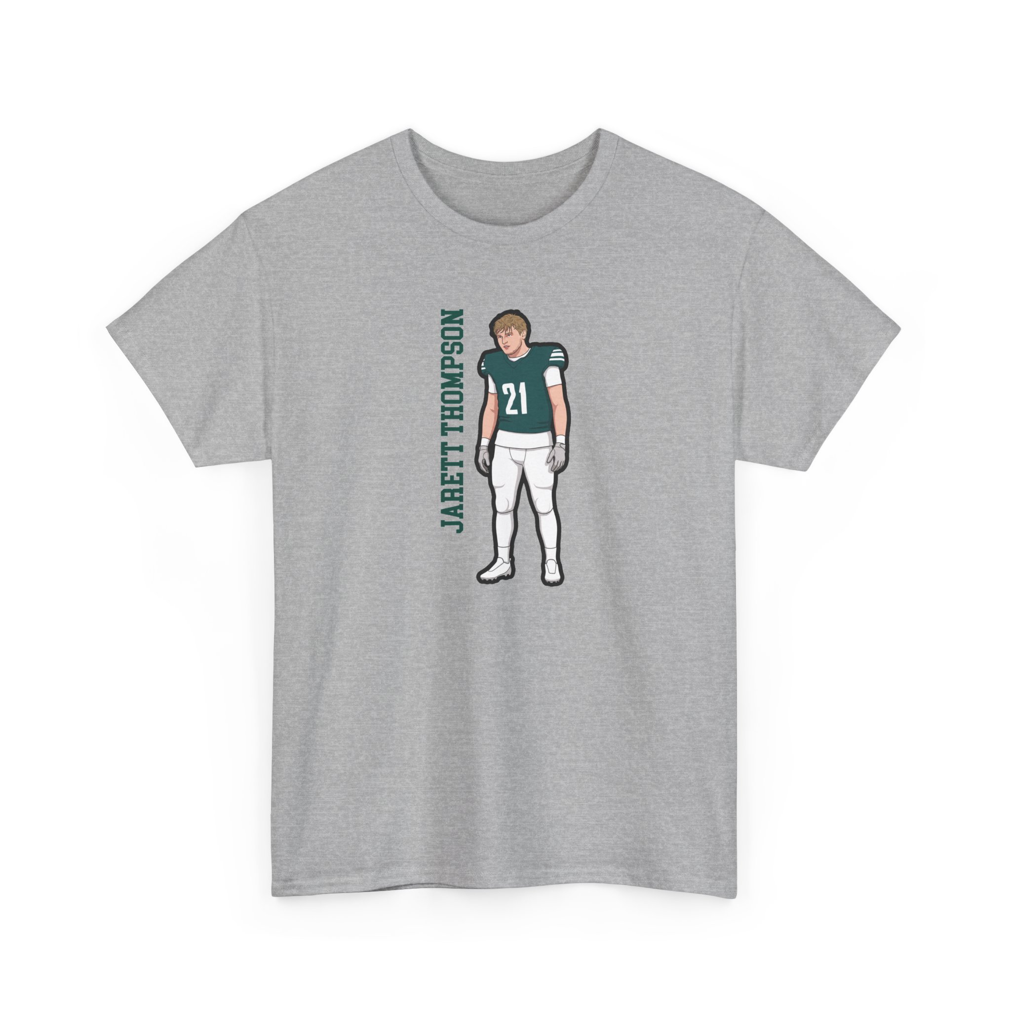 Tee — character_name_vertical in Grey