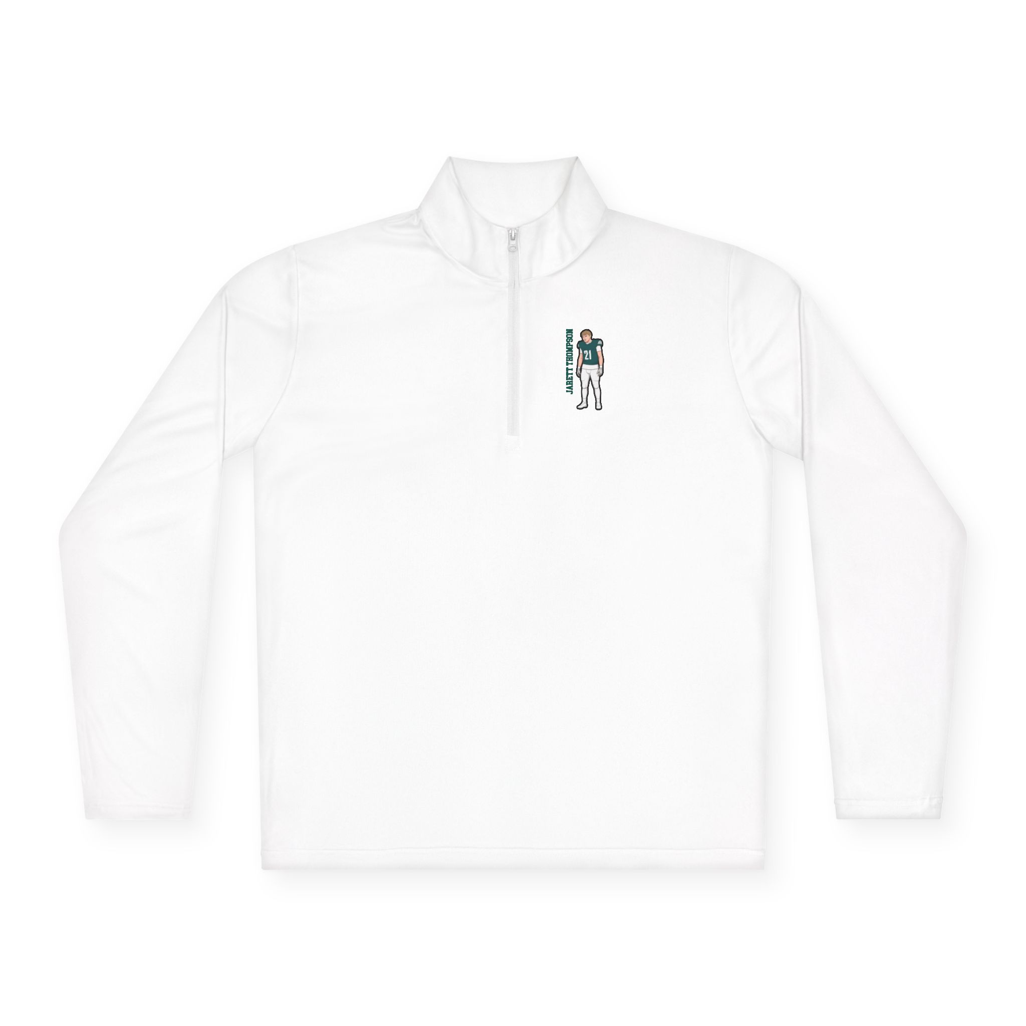 Q-Zip Pullover — character_name_vertical in White