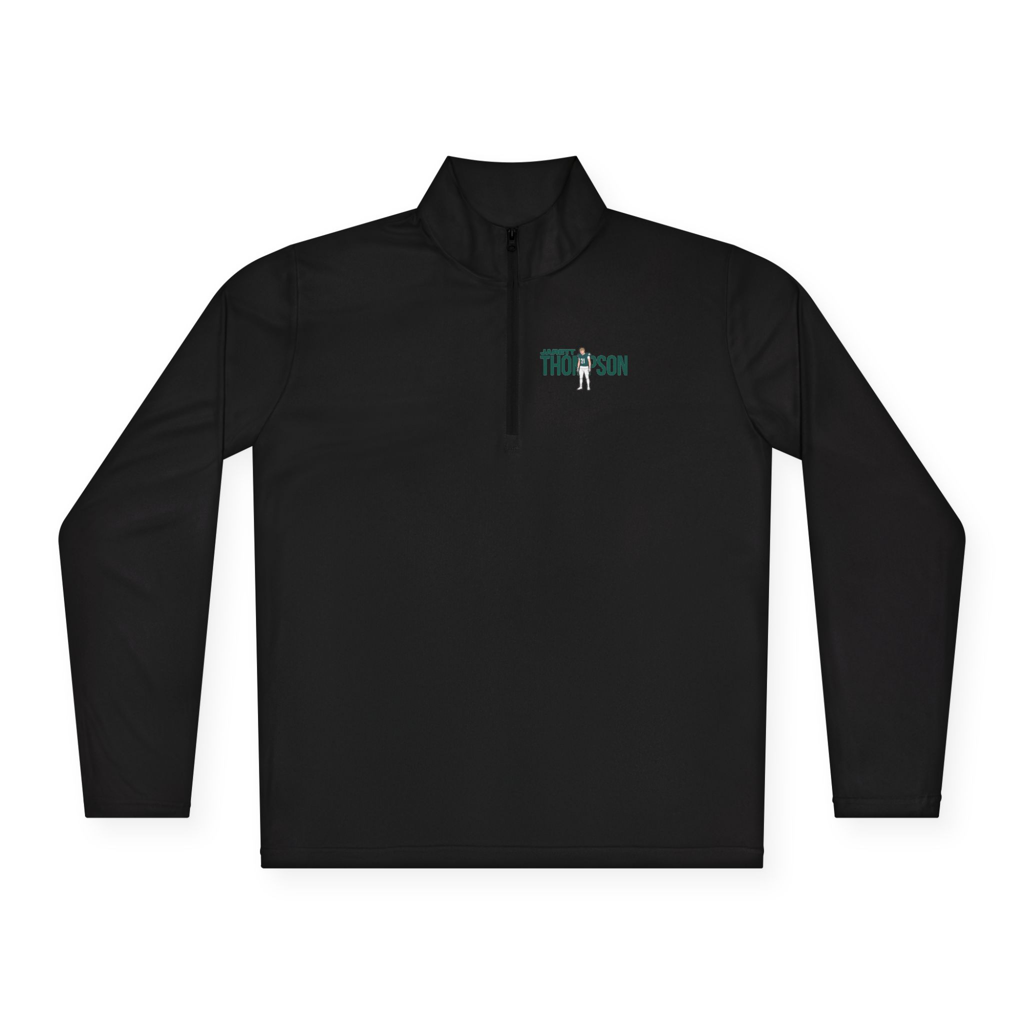Q-Zip Pullover — character_player_name in Black