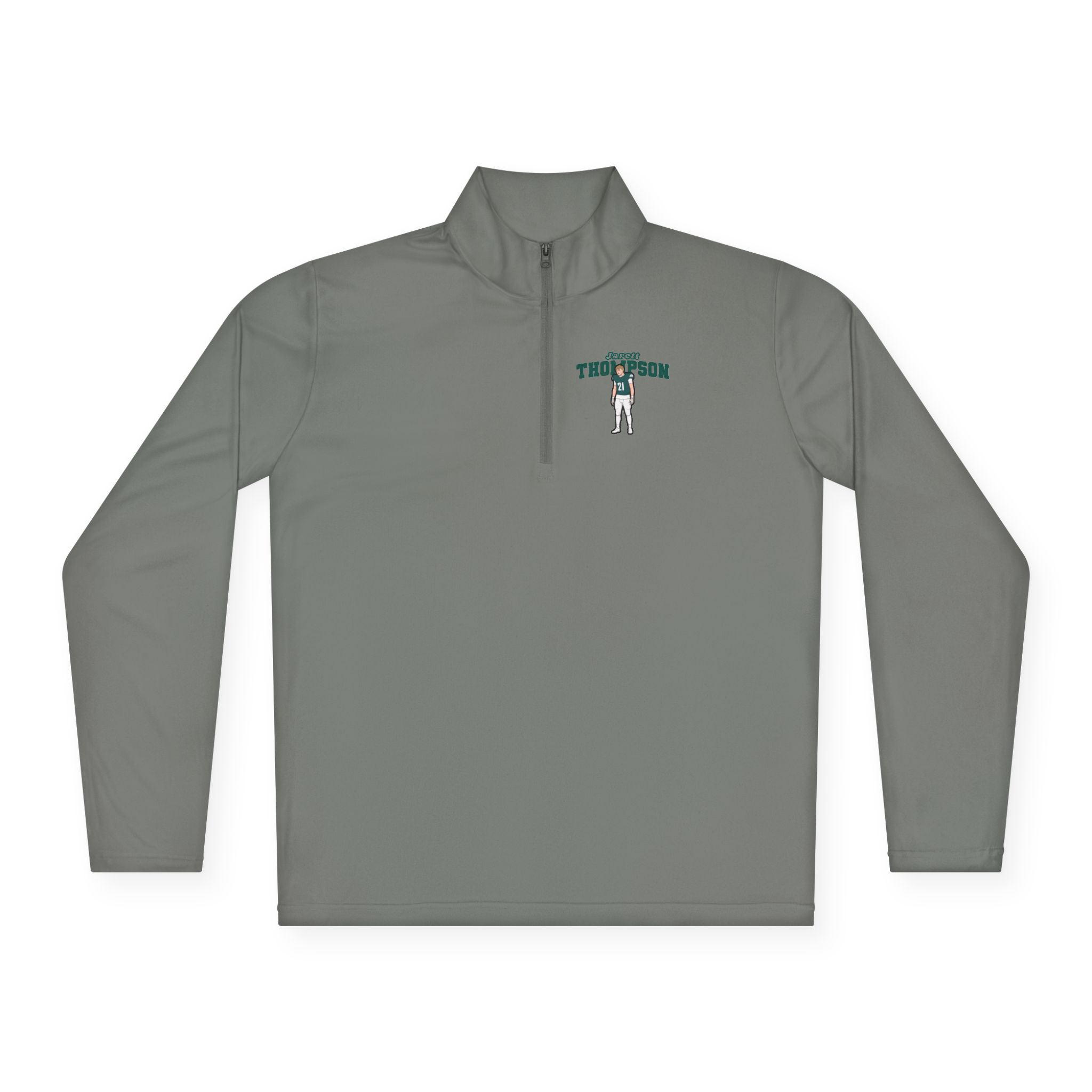 Q-Zip Pullover — character_name_arch in Grey