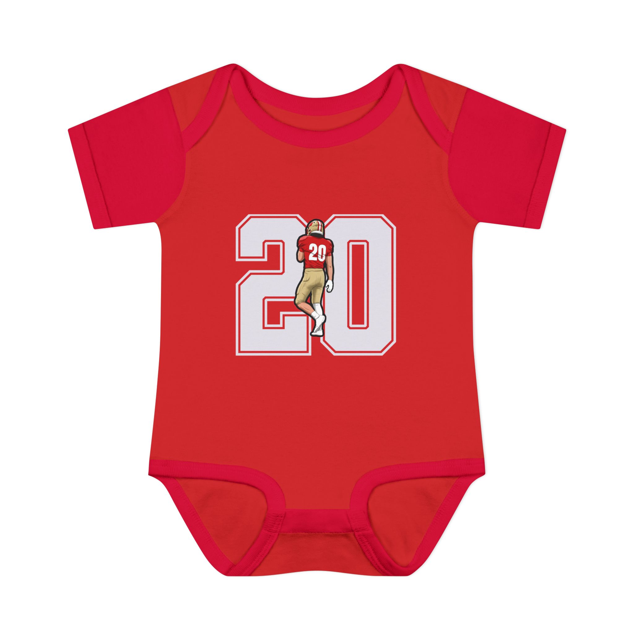 Baby Onesie — character_number in Red