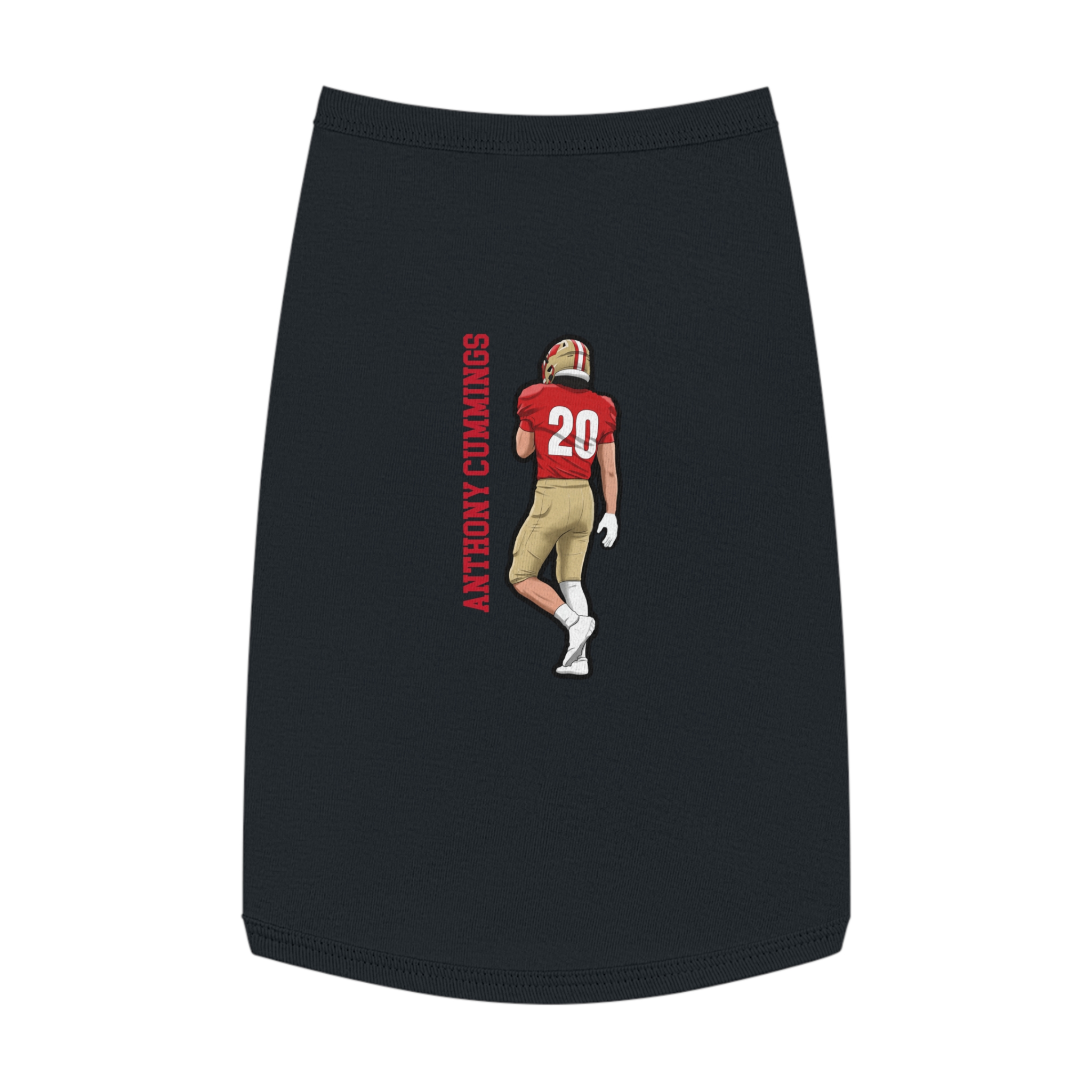 Pet Tank Top — character_name_vertical in White