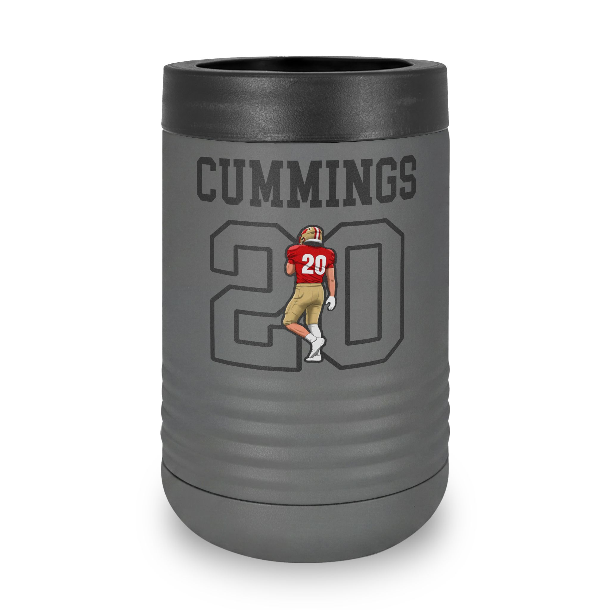 Stainless Can Cooler — character_shirsey in Grey