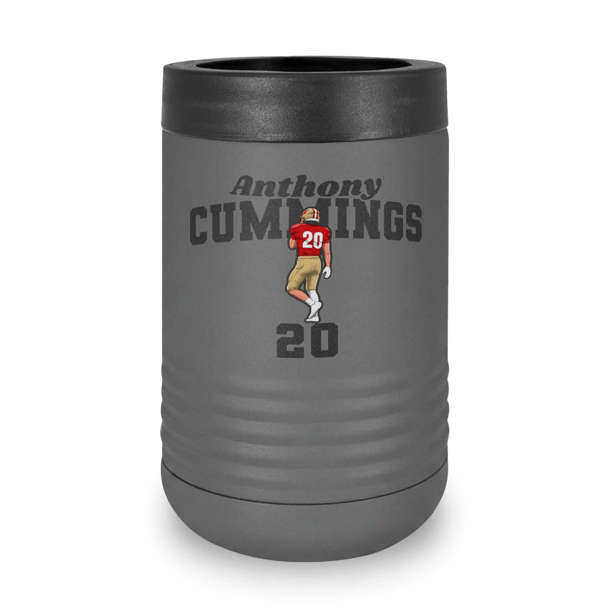 Stainless Can Cooler — character_signature_arch in Grey